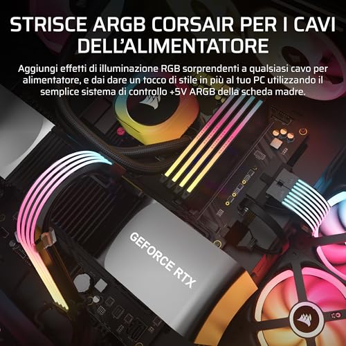 corsair-icue-argb-strisce-cavo-psu-2x-200mm-100-led-rgb-nero image 8