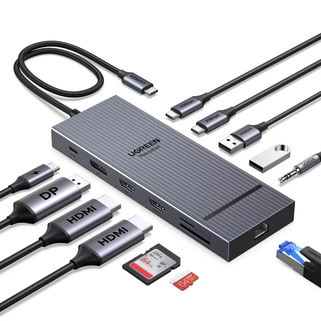 ugreen-revodok-pro-3121-hub-usb-c-12-in-1-triplo-display-4k image 1