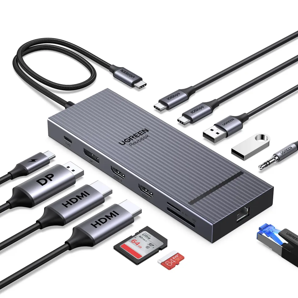 ugreen-revodok-pro-3121-hub-usb-c-12-in-1-triplo-display-4k image 1