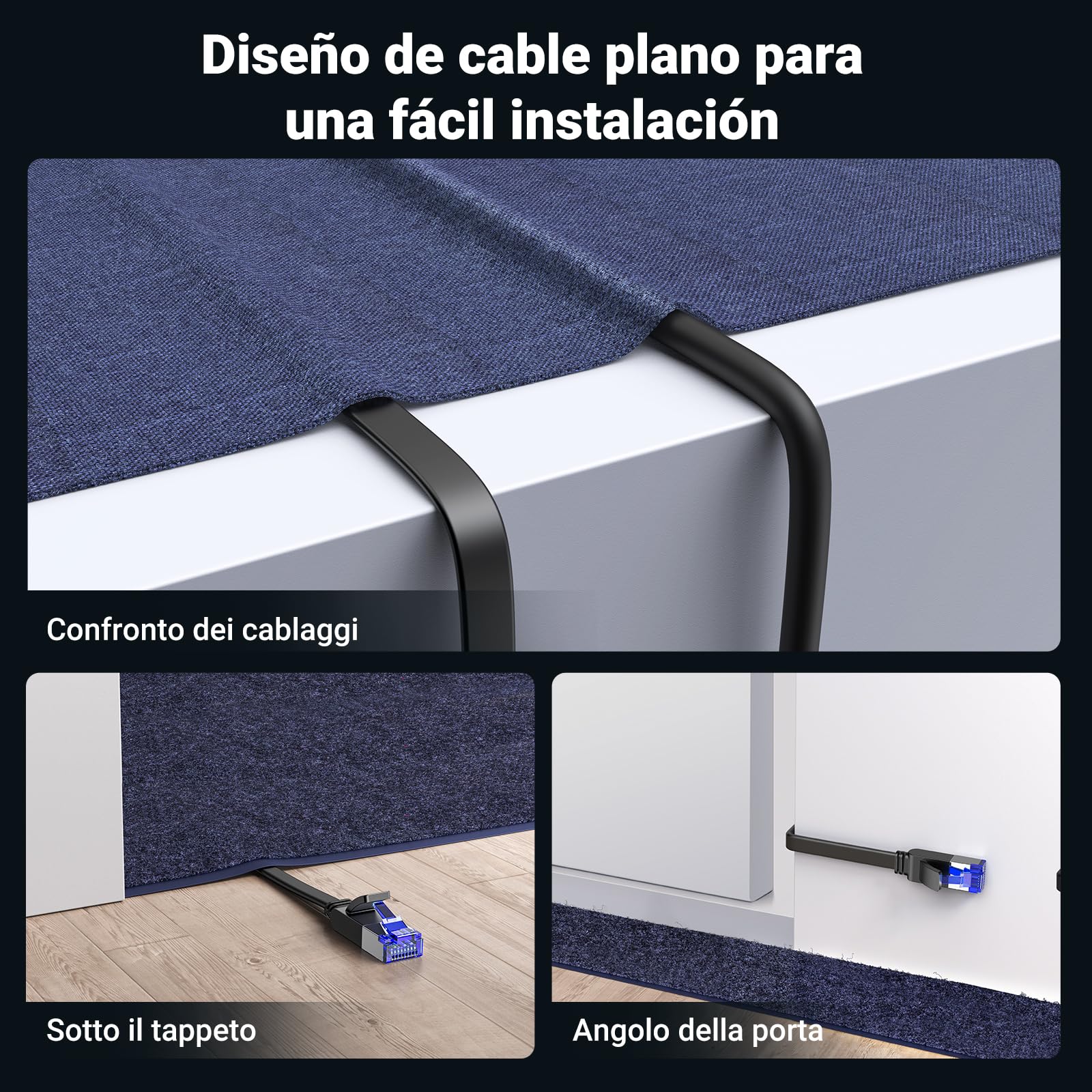 ugreen-cavo-ethernet-cat-8-piatto-5m-40gbps-2000mhz-rj45-poe-schermato image 4