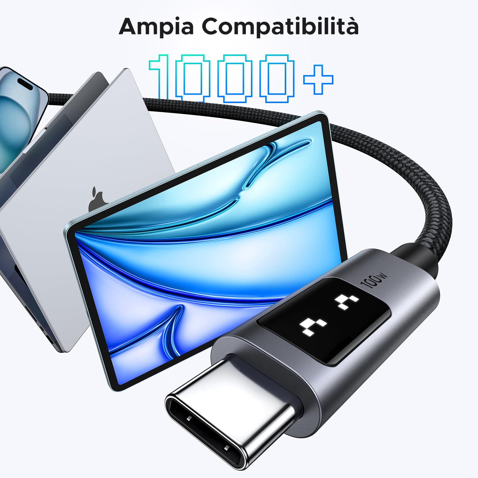 ugreen-uno-cavo-usb-c-100w-nylon-intrecciato-1m-ricarica-rapida-pd-3-0 image 4