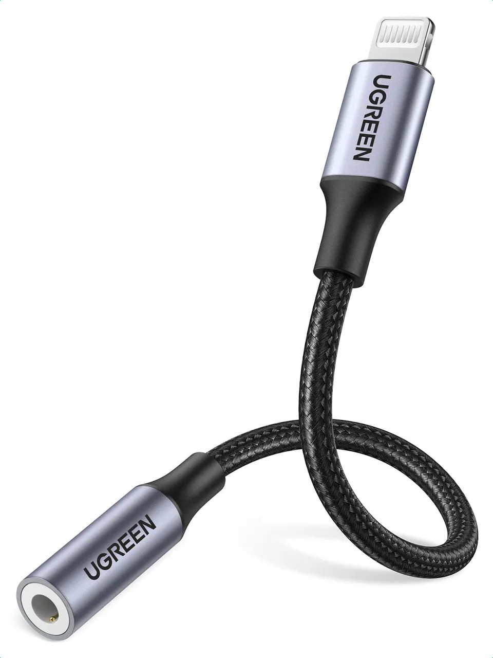 ugreen-adattatore-lightning-a-jack-3-5mm-certificato-mfi-grigio image 1