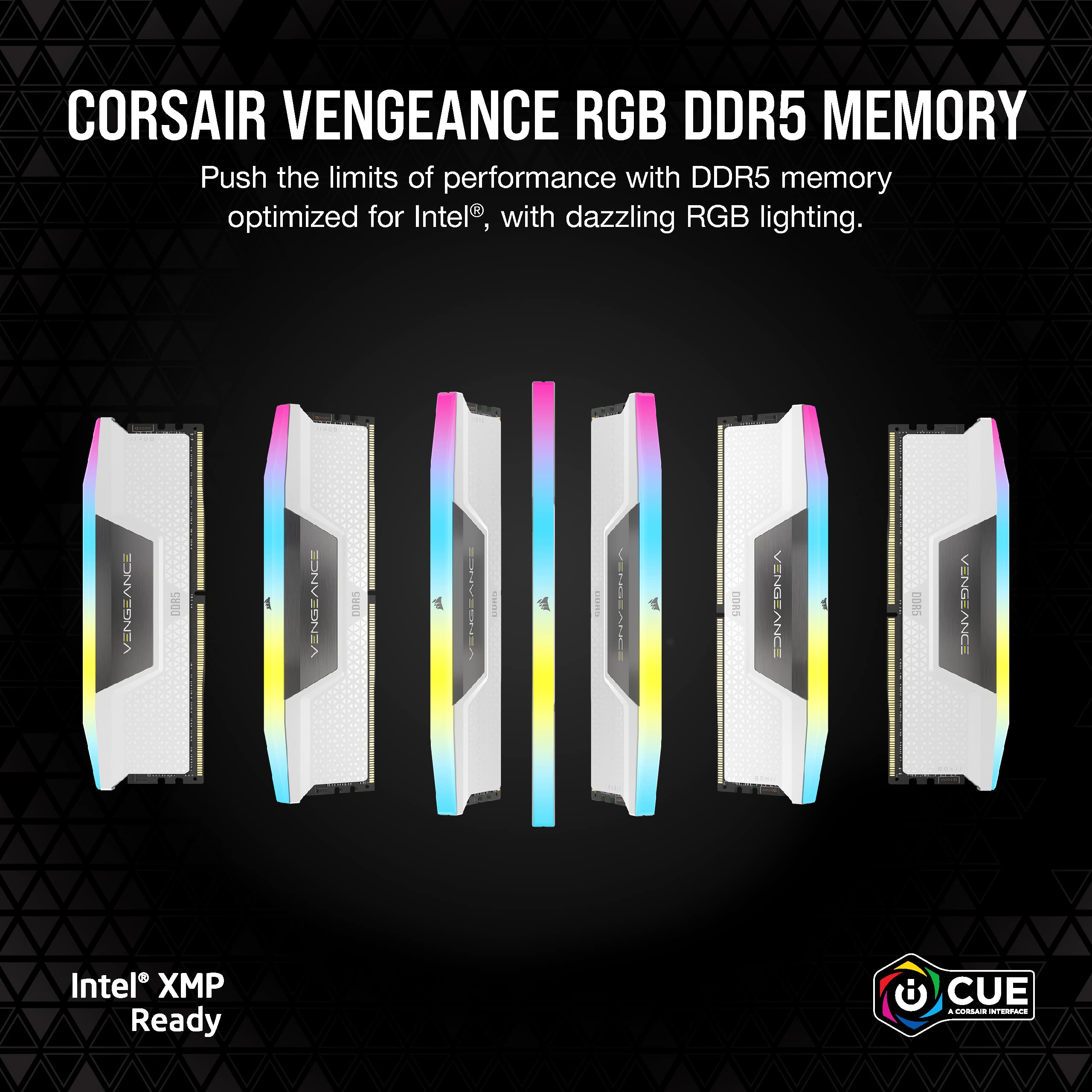 corsair-vengeance-rgb-ddr5-32gb-2x16gb-6000mhz-cl36-intel-xmp-bianco-2 image 2