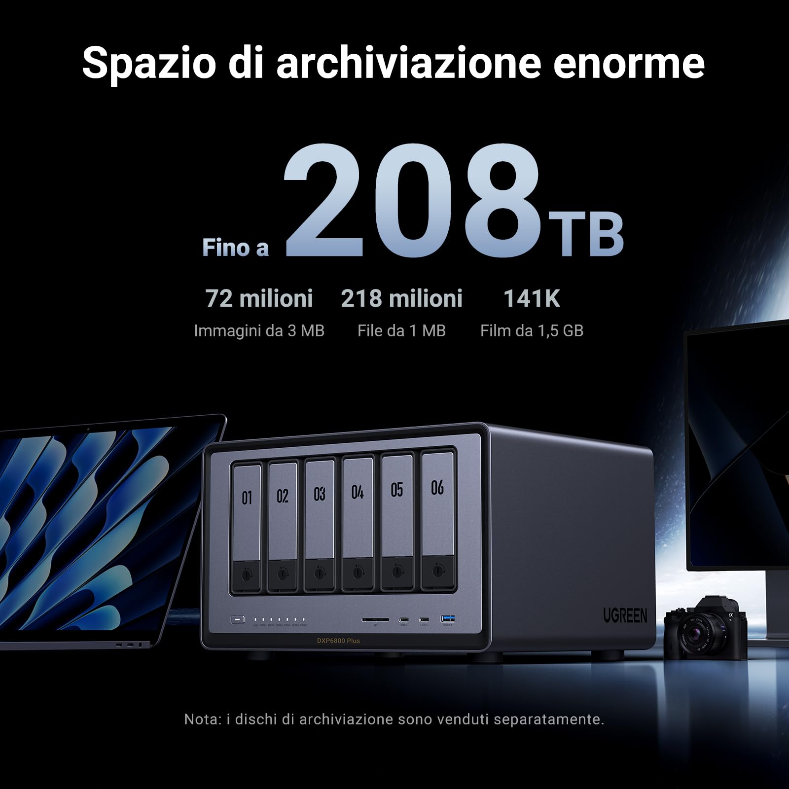 ugreen-nasync-dxp6800-plus-nas-6-bay-intel-i3-1215u-10gbe-8gb-ddr5-128gb-ssd image 4