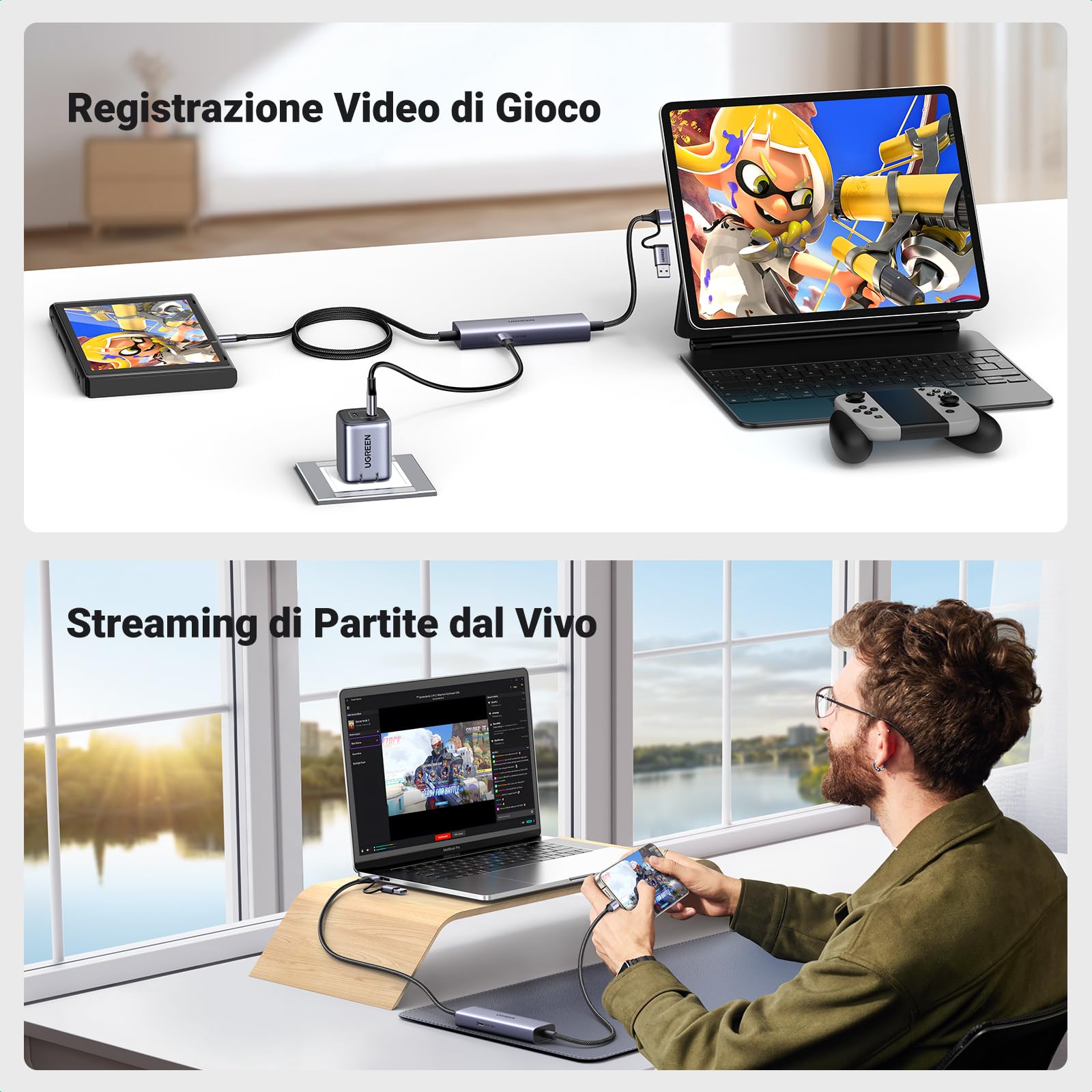 ugreen-scheda-di-acquisizione-video-usb-c-4k-2k-30hz-1080p-60fps-pd-100w image 6