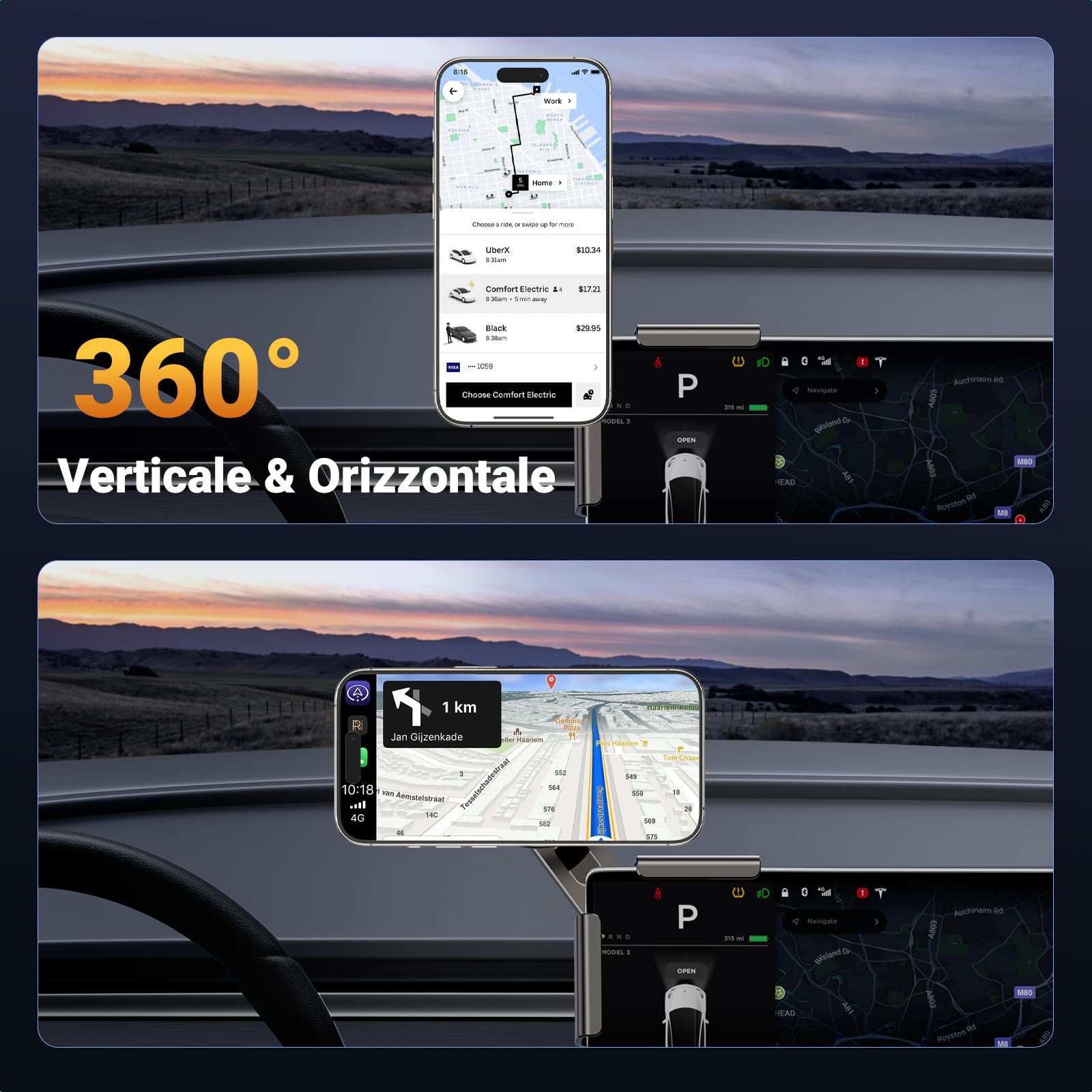 ugreen-supporto-telefono-auto-magnetico-magsafe-per-schermo-tesla-model-3-y-nero image 6