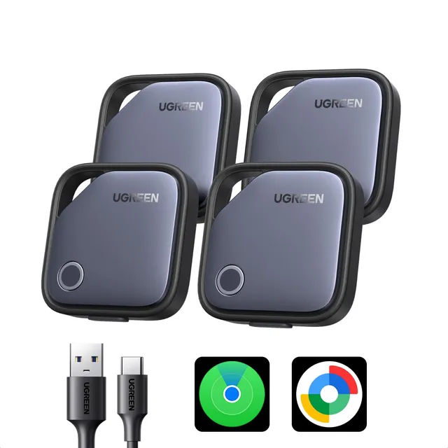 ugreen-finetrack-duo-smart-tracker-bluetooth-4-pezzi-con-ios-find-my-o-android-f image 1