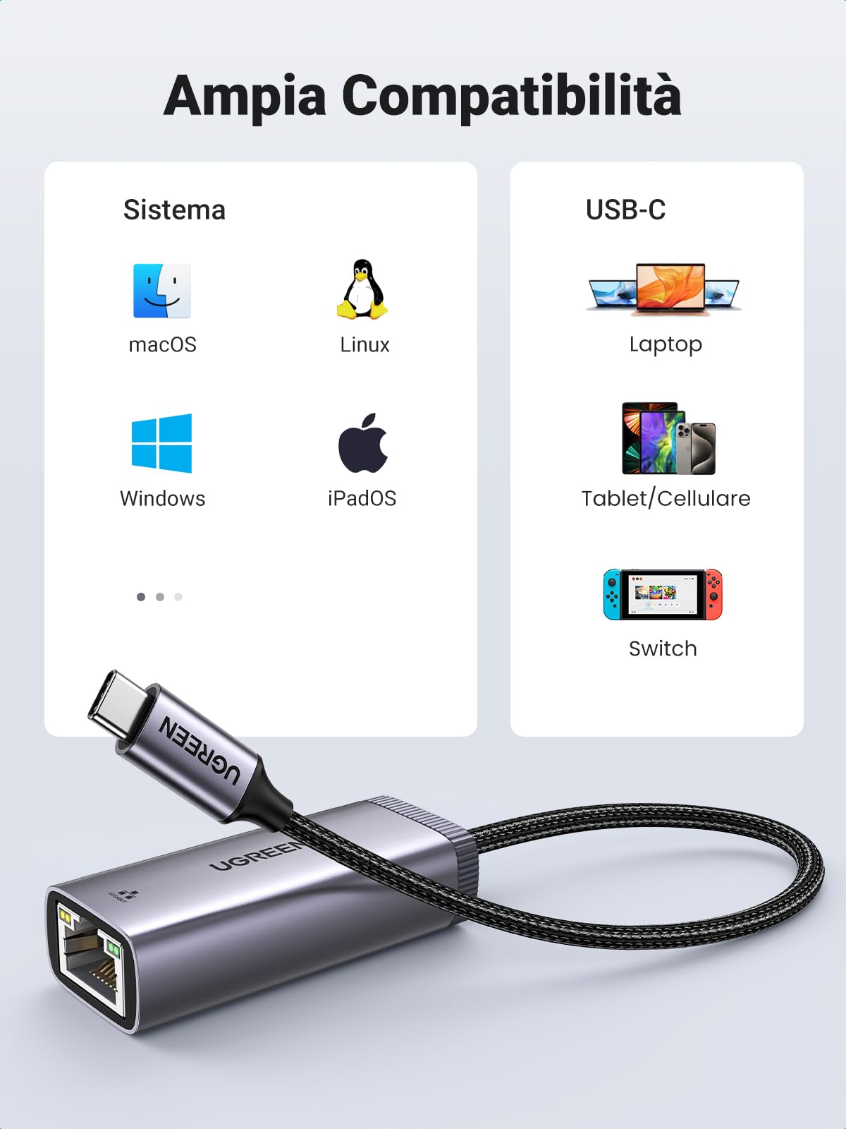 ugreen-adattatore-usb-c-a-ethernet-gigabit-rj45-alluminio image 4