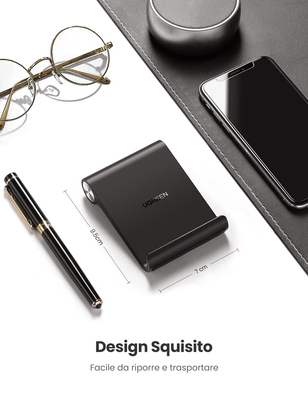 ugreen-supporto-telefono-da-tavolo-regolabile-100-alluminio-nero image 7