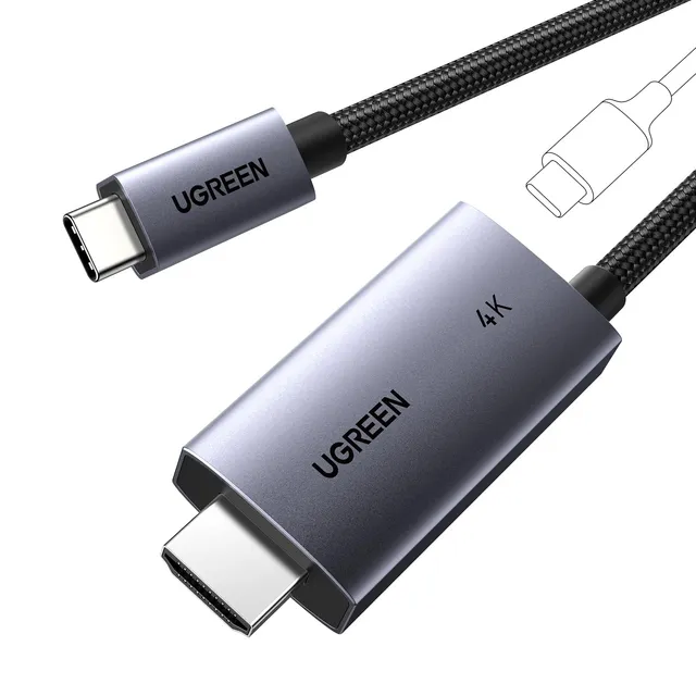 ugreen-cavo-usb-c-a-hdmi-4k-60hz-2m-con-pd-100w-thunderbolt-3-4-5-1440p144hz-e-1 image 1