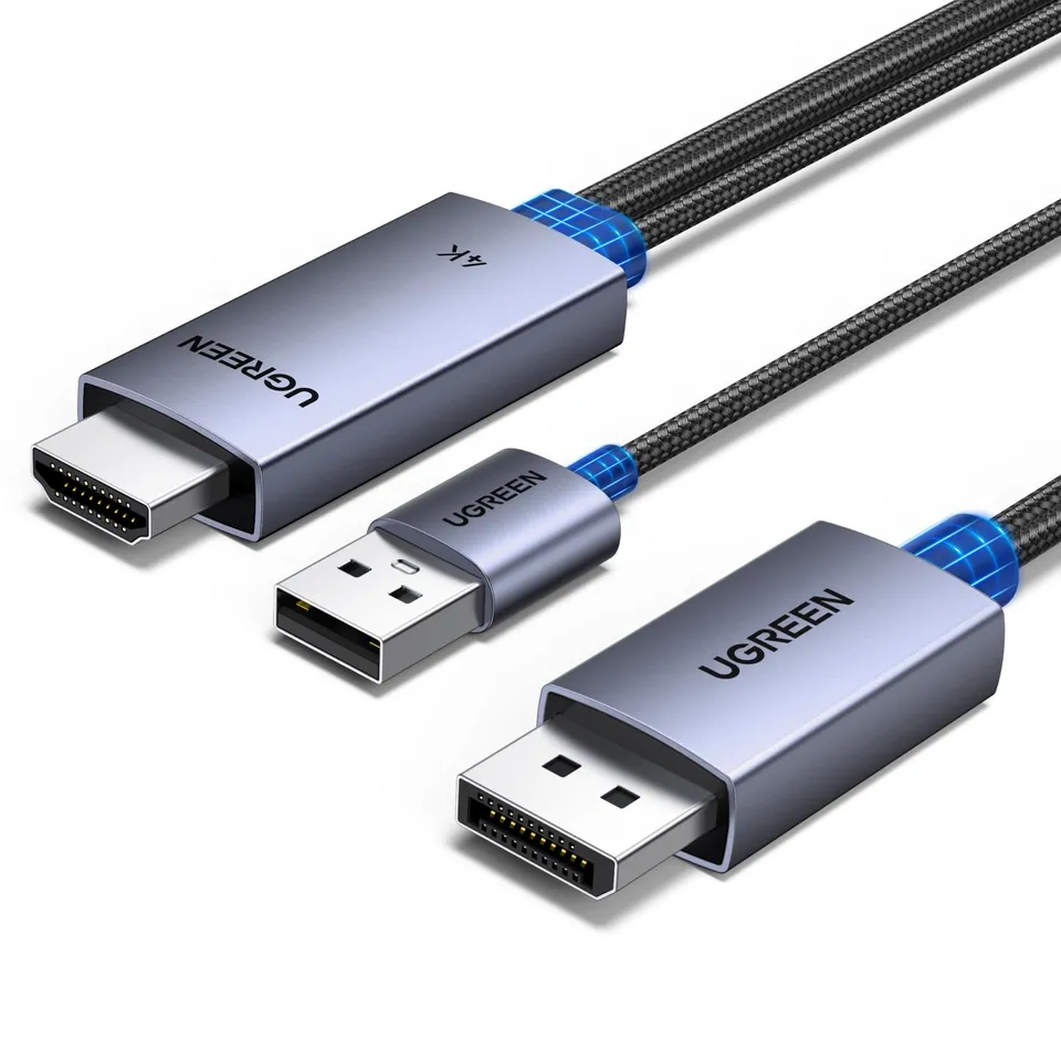 ugreen-cavo-hdmi-a-displayport-bidirezionale-2m-4k-60hz-hdr image 1