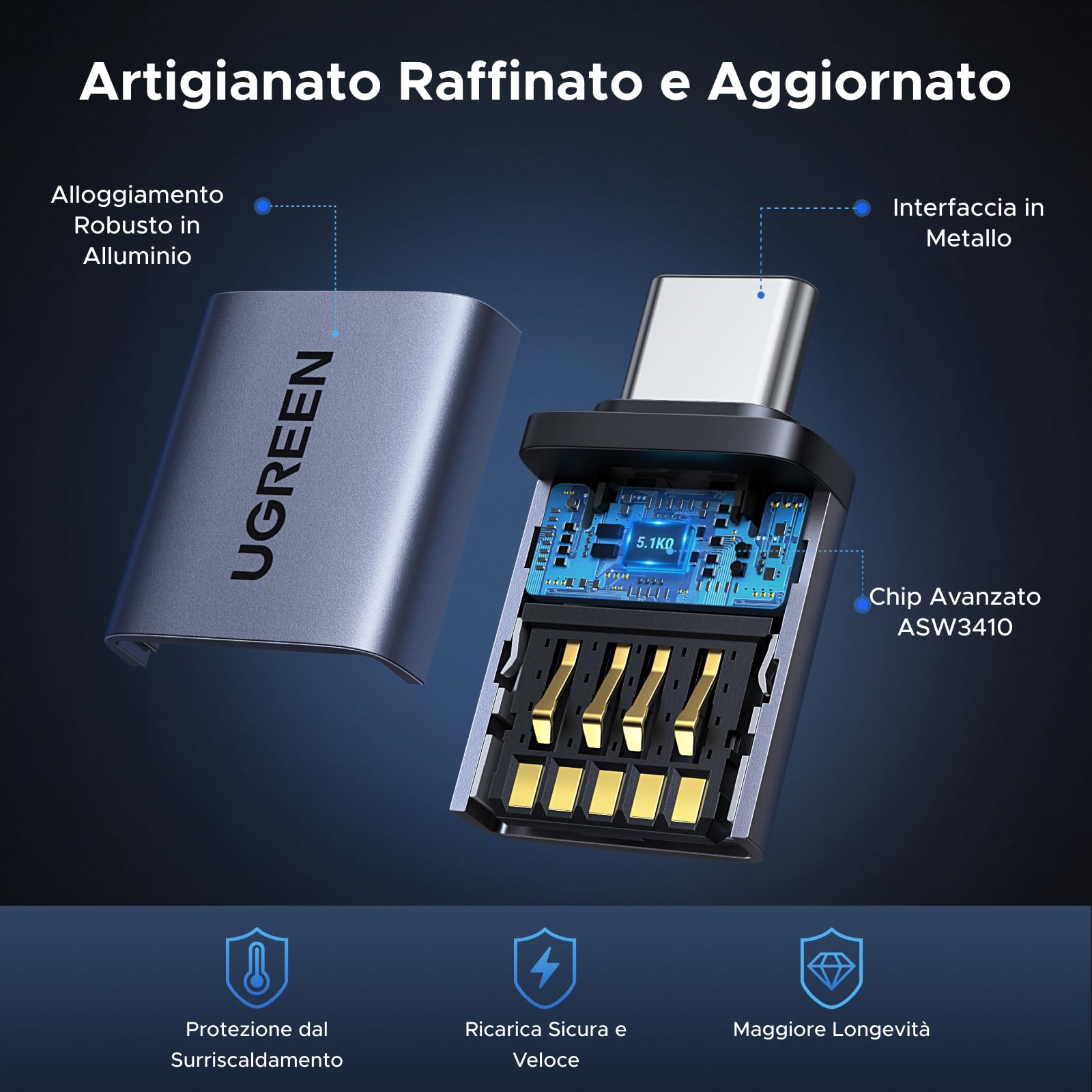 ugreen-adattatore-usb-c-a-usb-a-3-2-10gbps-otg-confezione-da-4-pezzi image 5