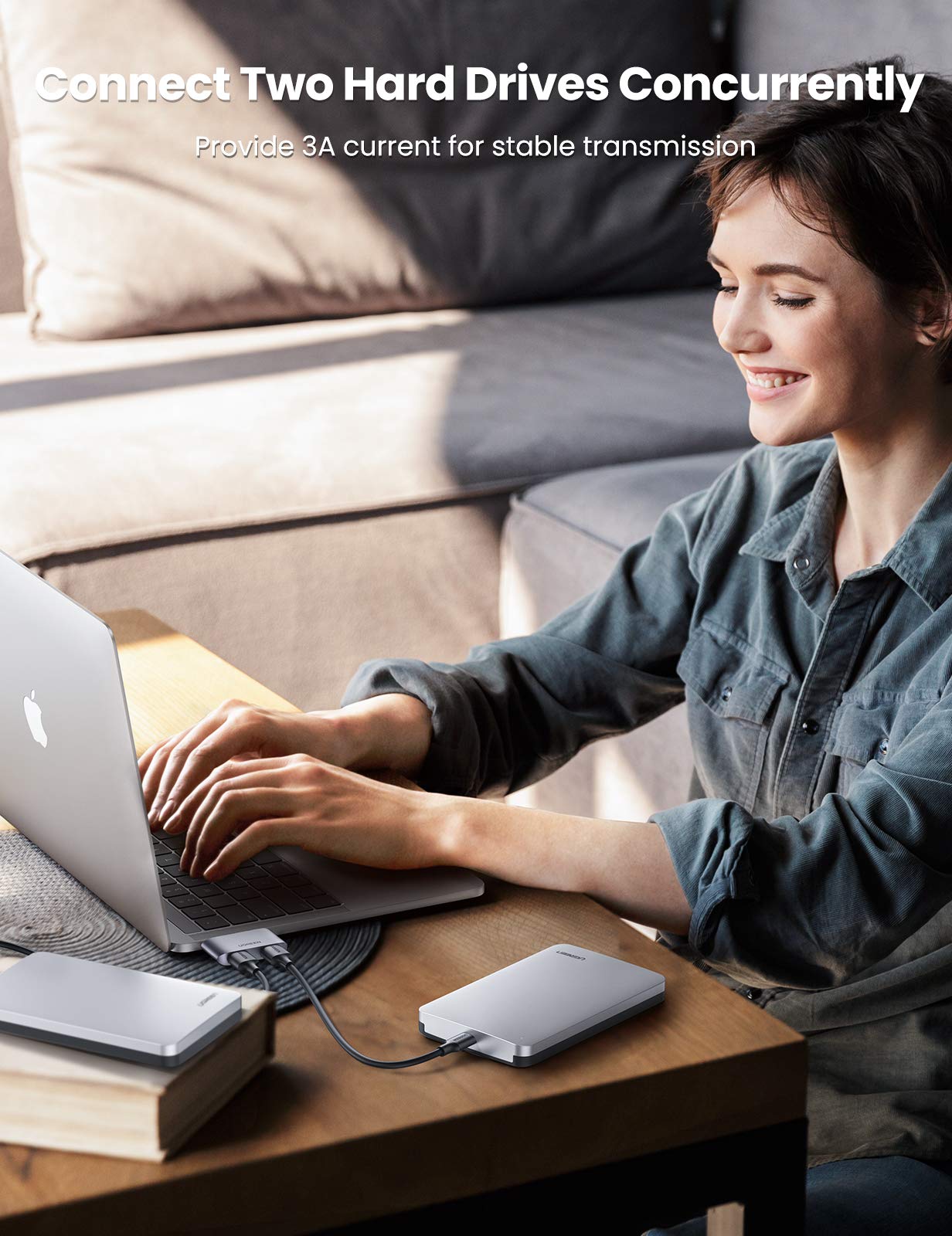 ugreen-hub-usb-c-con-2-porte-usb-3-1-10gbps-per-macbook image 4