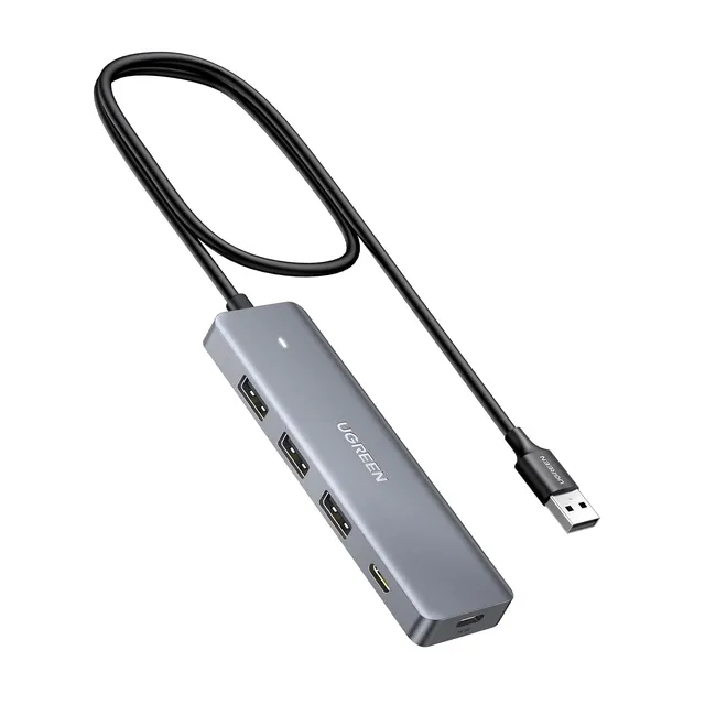 ugreen-hub-usb-3-0-4-porte-5gbps-con-cavo-60cm-per-pc-mac-ps5-dischi-rigidi-e-pe image 1