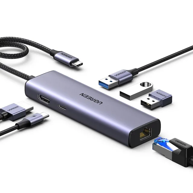 ugreen-revodok-1061-hub-usb-c-6-in-1-con-hdmi-4k-ethernet-gigabit-e-pd-100w image 1