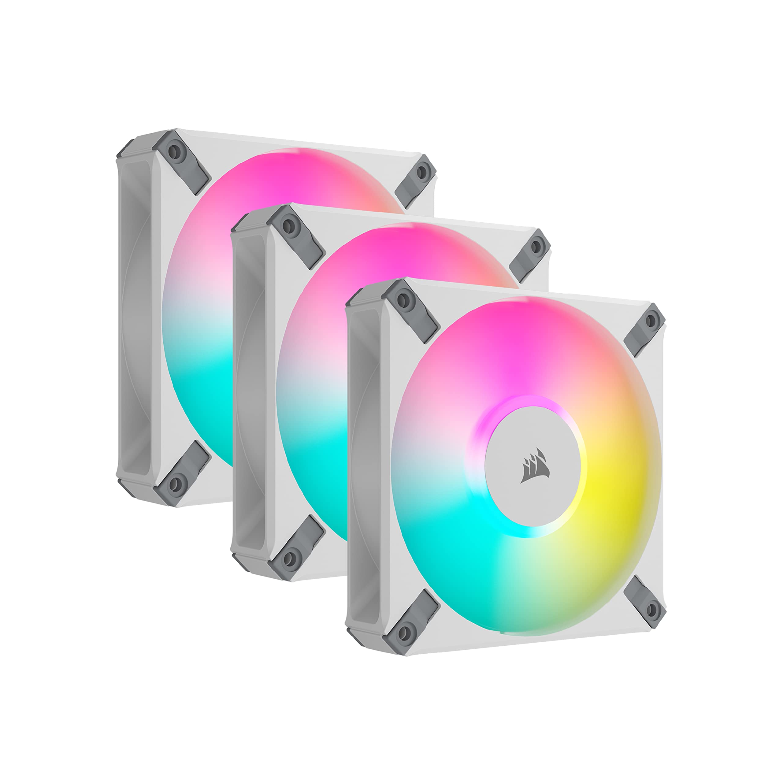 corsair-icue-af120-rgb-elite-kit-3-ventole-pwm-120-mm-bianco-con-controller image 1