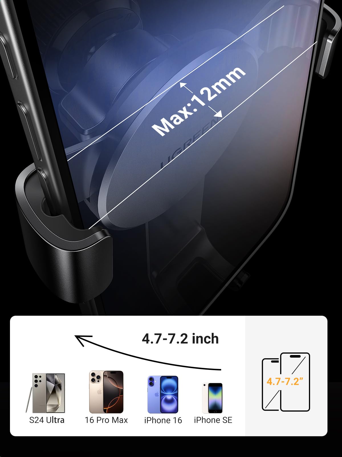 ugreen-supporto-telefono-auto-a-gravit-per-bocchetta-aria-nero image 6
