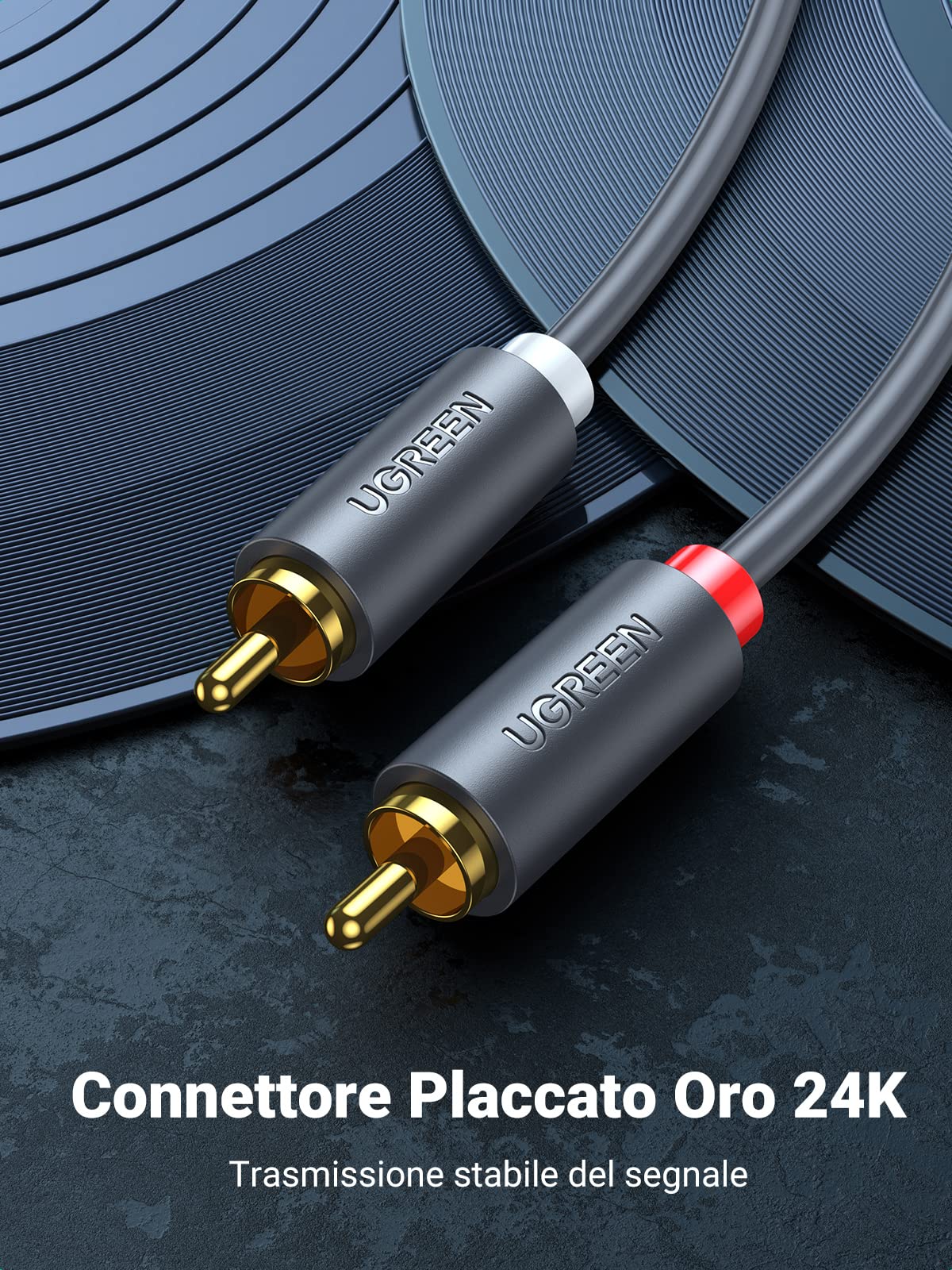 ugreen-cavo-rca-stereo-2rca-maschio-2m-placcato-oro image 4