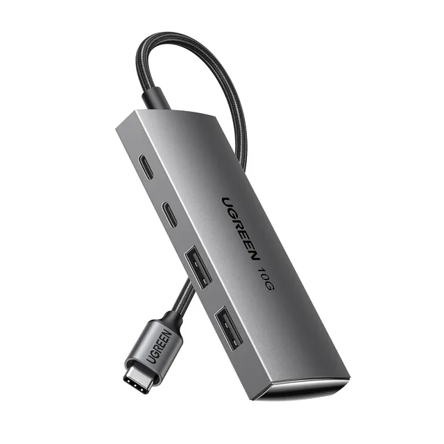 ugreen-hub-usb-c-10gbps-4-porte-alluminio-con-2x-usb-c-e-2x-usb-a-3-2 image 1