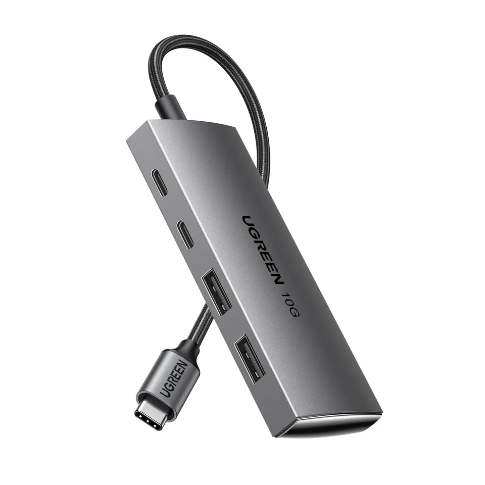 ugreen-hub-usb-c-10gbps-4-porte-alluminio-con-2x-usb-c-e-2x-usb-a-3-2 image 1