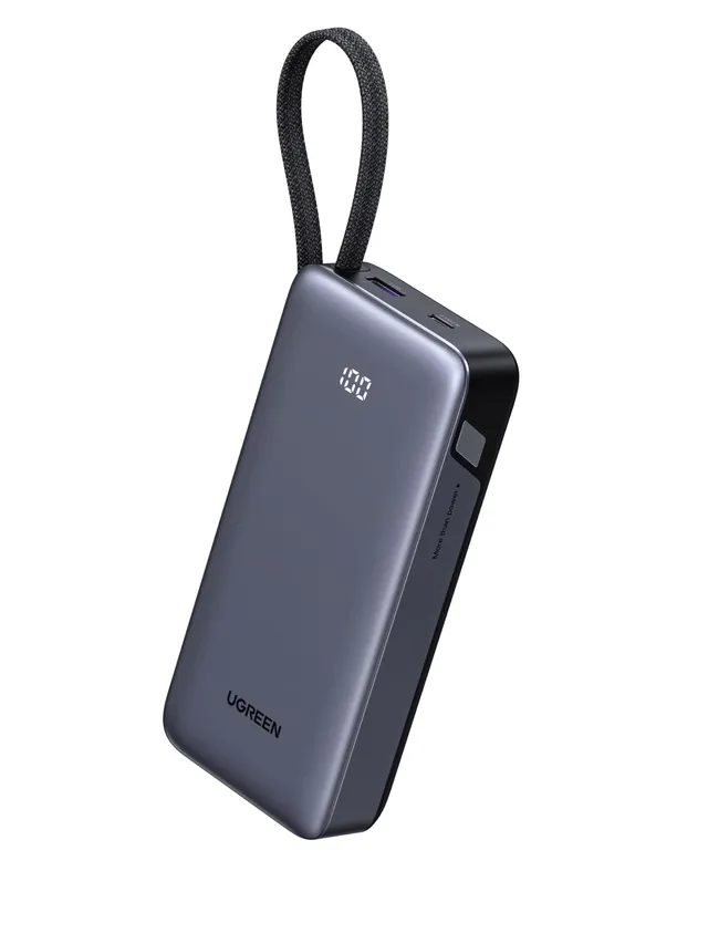 ugreen-nexode-power-bank-20000mah-45w-pd-con-cavo-usb-c-integrato-1c1a-led image 1