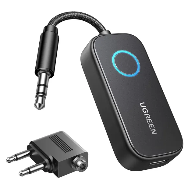 ugreen-trasmettitore-ricevitore-bluetooth-5-3-jack-3-5mm-2-in-1-con-microfono-e- image 1