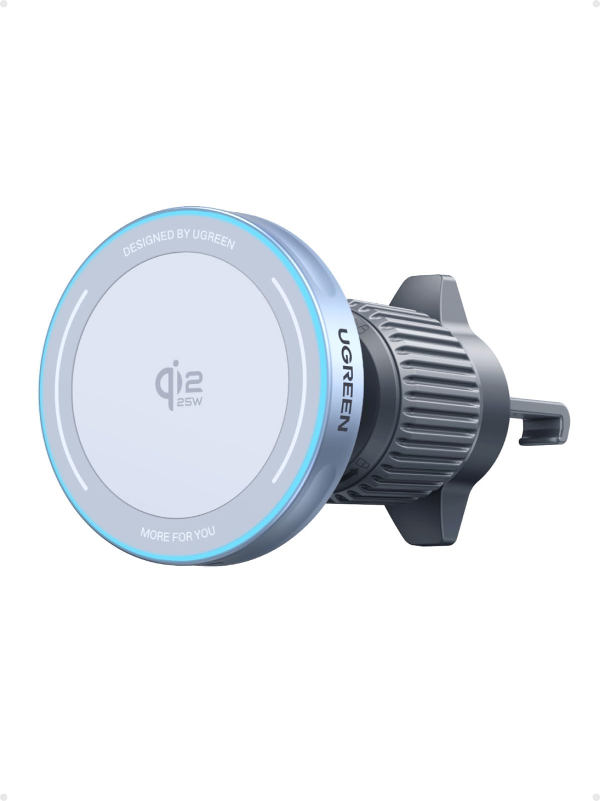 ugreen-magflow-qi2-25w-caricatore-wireless-magnetico-da-auto-con-supporto-360 image 1