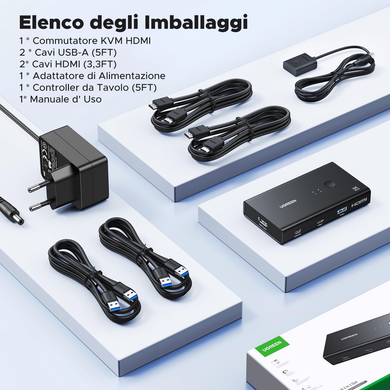 ugreen-switch-kvm-hdmi-4k-60hz-2-ingressi-1-uscita-con-4-usb-3-0 image 8