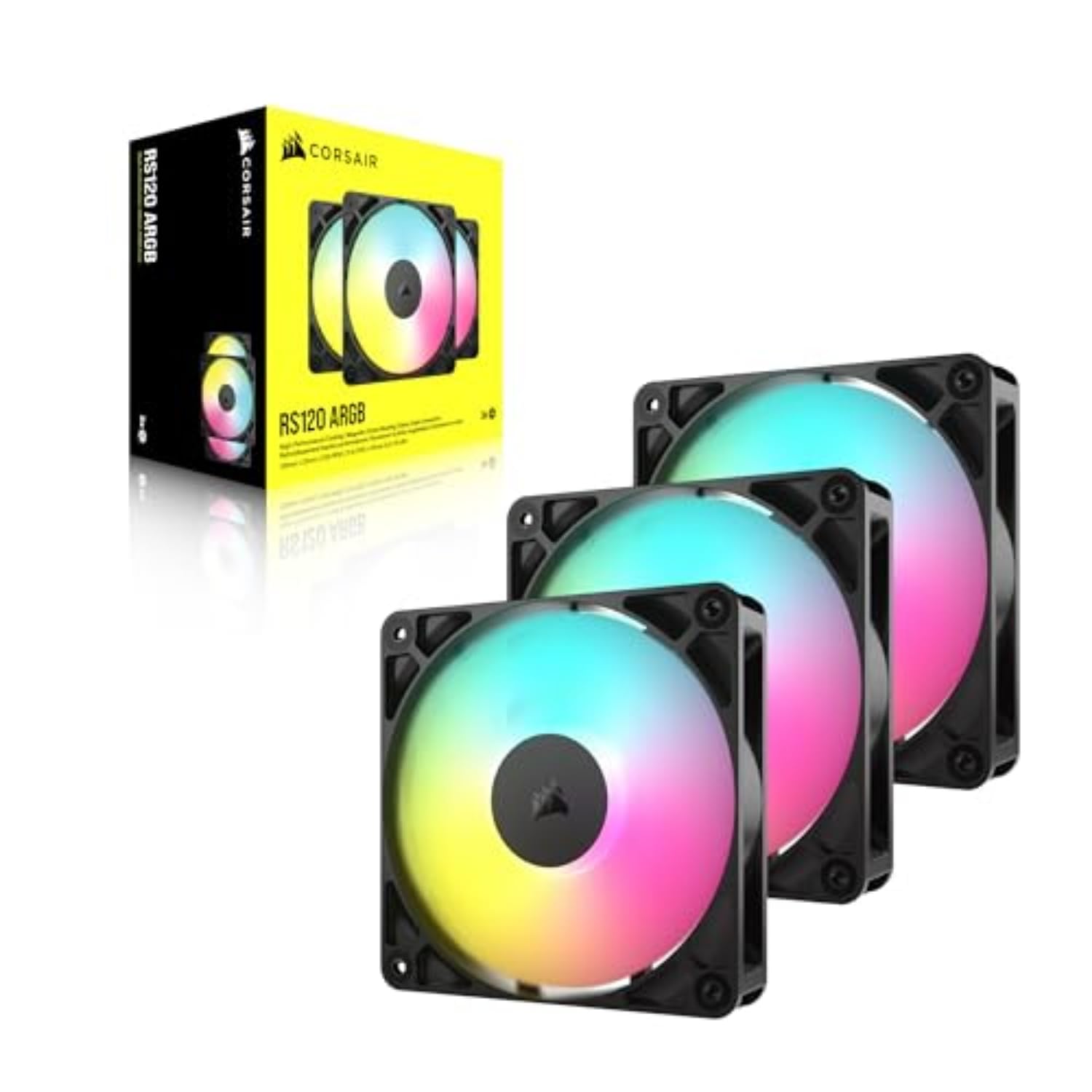 corsair-rs120-argb-ventola-case-120mm-nera-3-pezzi-alta-pressione-pwm-2100-rpm image 8