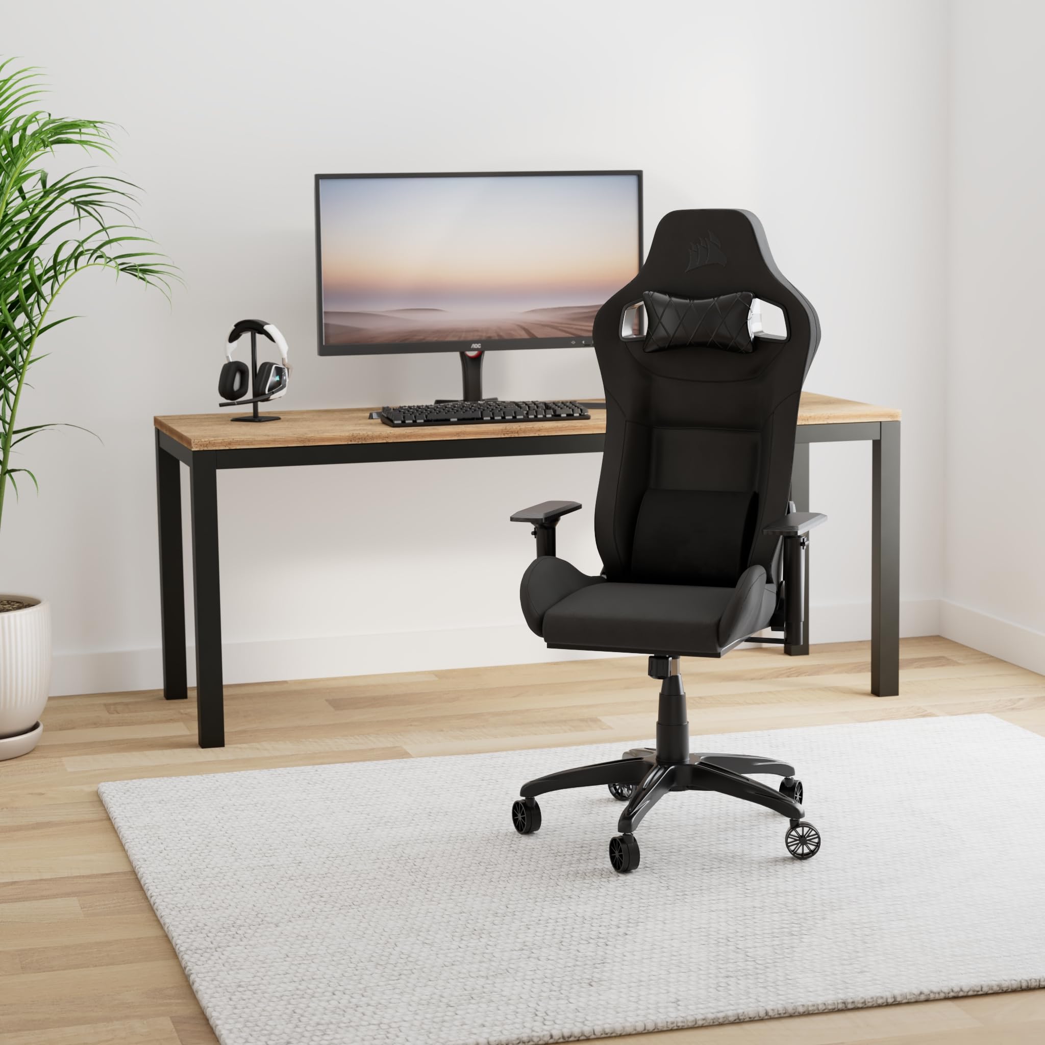 corsair-t3-rush-sedia-gaming-tessuto-2023-carbone image 2