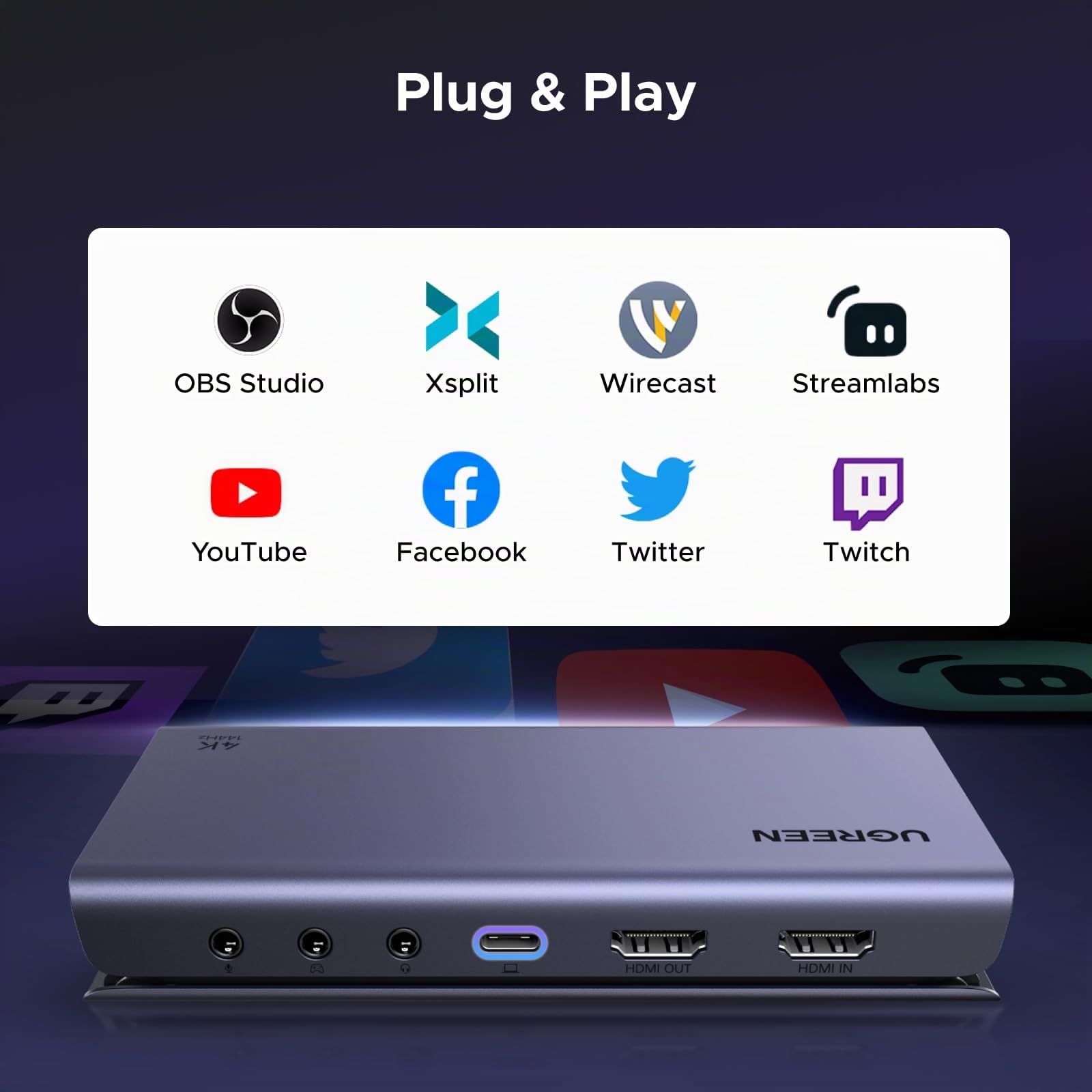 ugreen-scheda-di-acquisizione-video-hdmi-2-1-4k-144hz-usb-3-2-gen-2-con-loopout- image 8