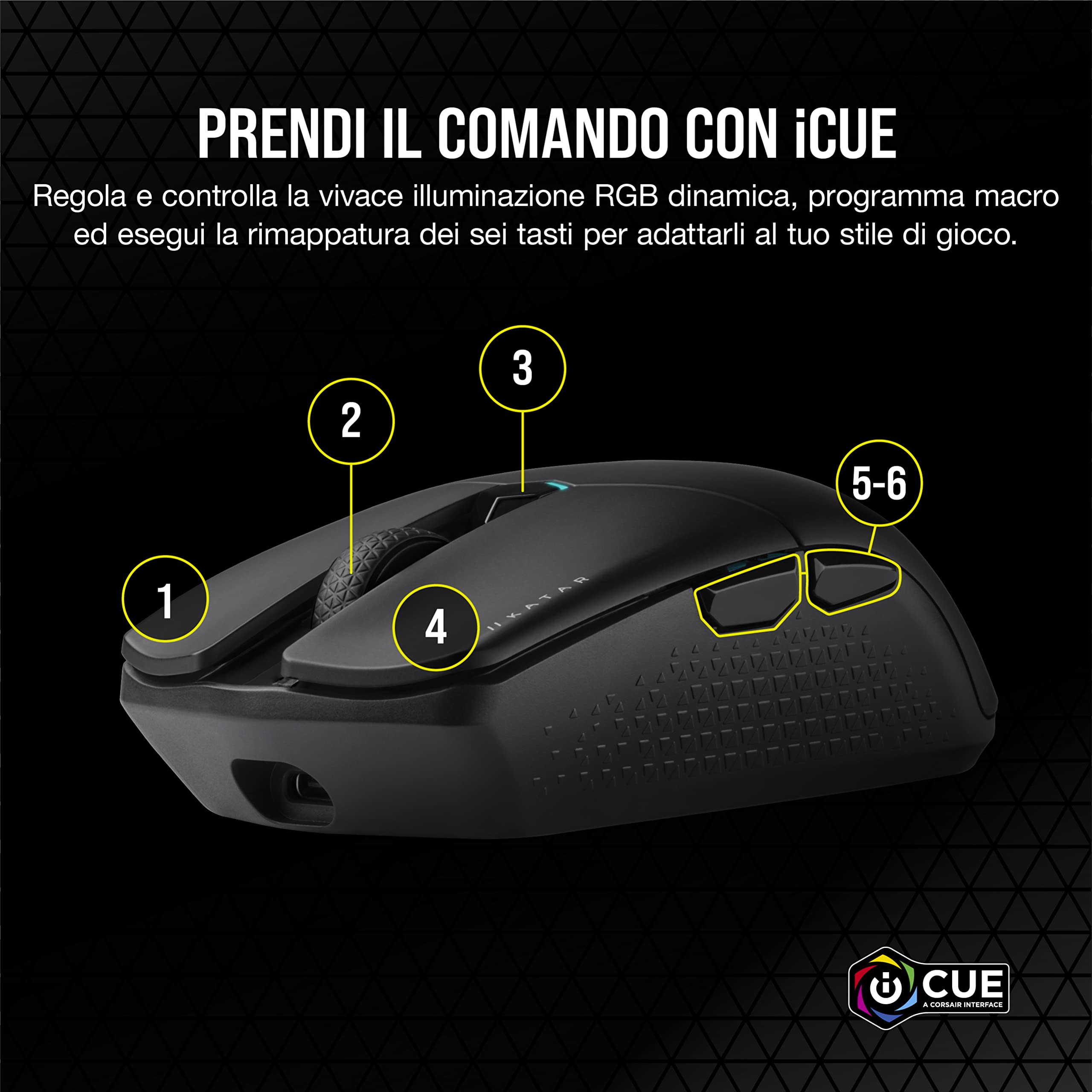 corsair-katar-elite-wireless-mouse-gaming-nero-26-000-dpi image 4