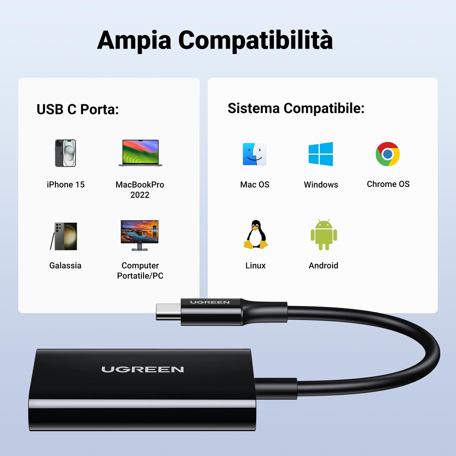 ugreen-lettore-schede-sd-microsd-usb-c-usb-3-0-nero image 6