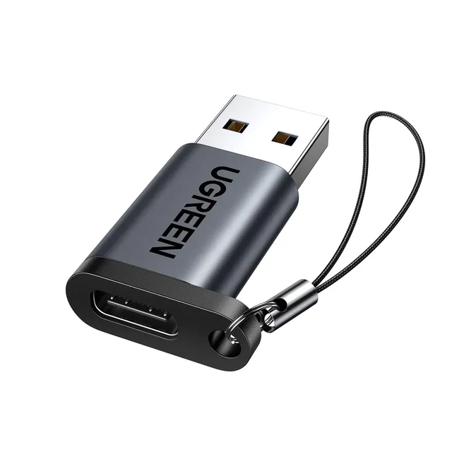 ugreen-adattatore-usb-c-femmina-a-usb-a-maschio-3-0-5gbps-con-ricarica-3a-nero image 1