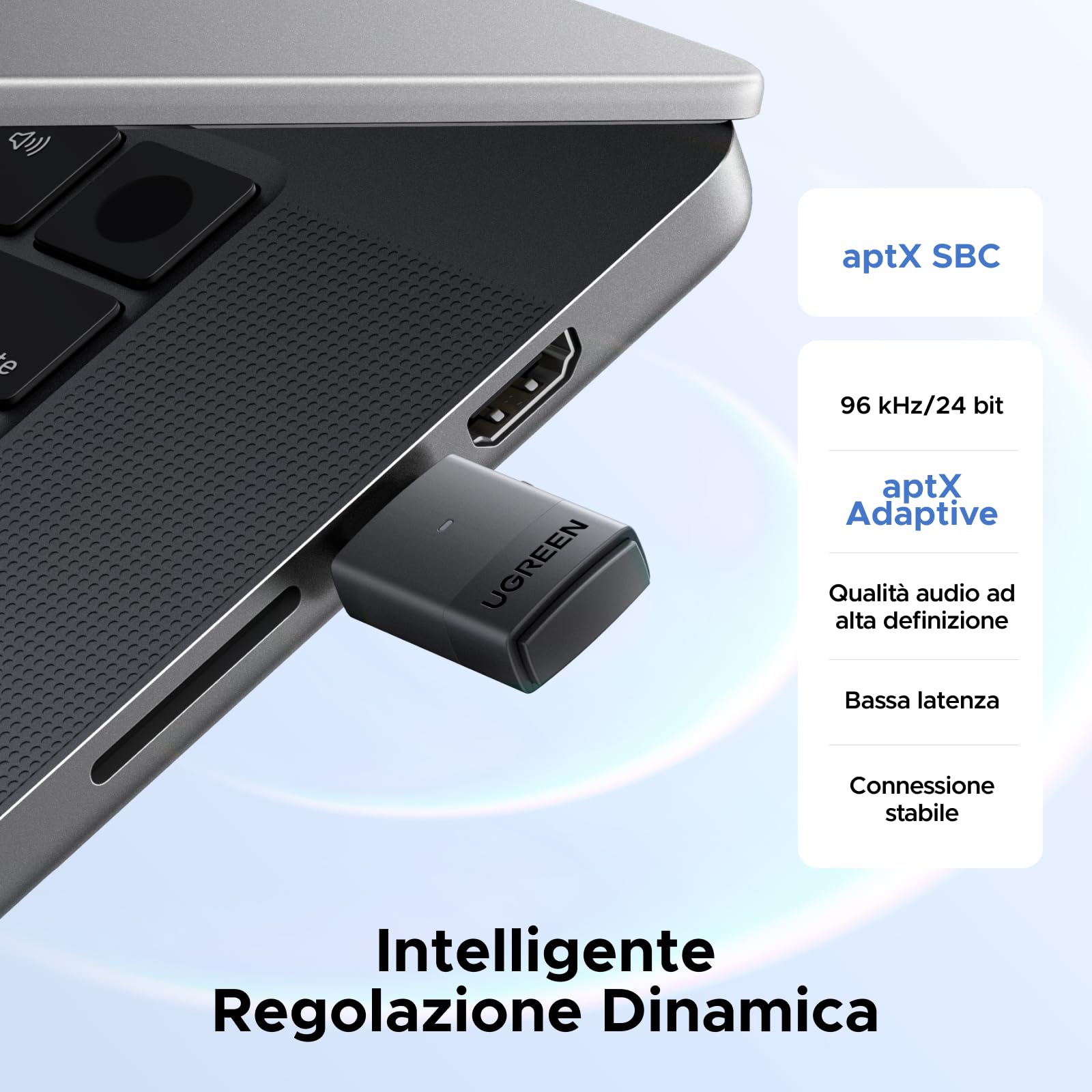 ugreen-trasmettitore-bluetooth-6-0-usb-c-le-audio-auracast-per-switch-e-pc image 5