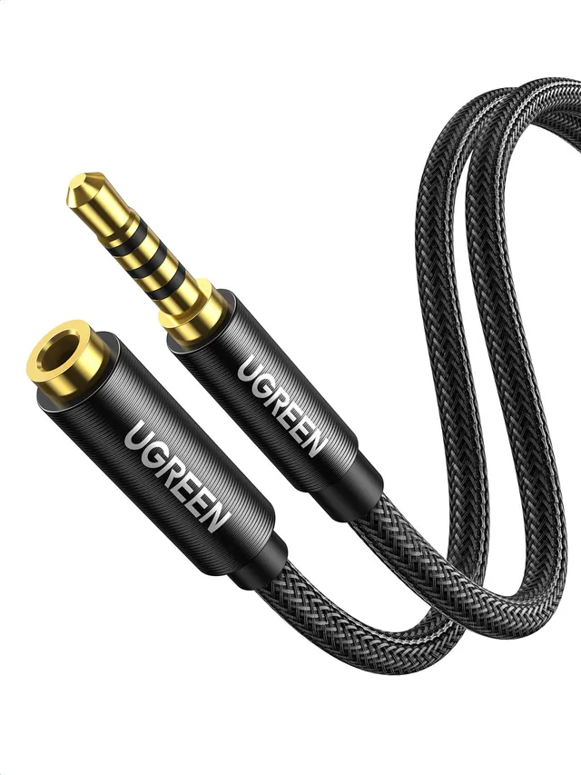 ugreen-cavo-prolunga-jack-3-5mm-4-poli-con-microfono-2m-nylon image 1