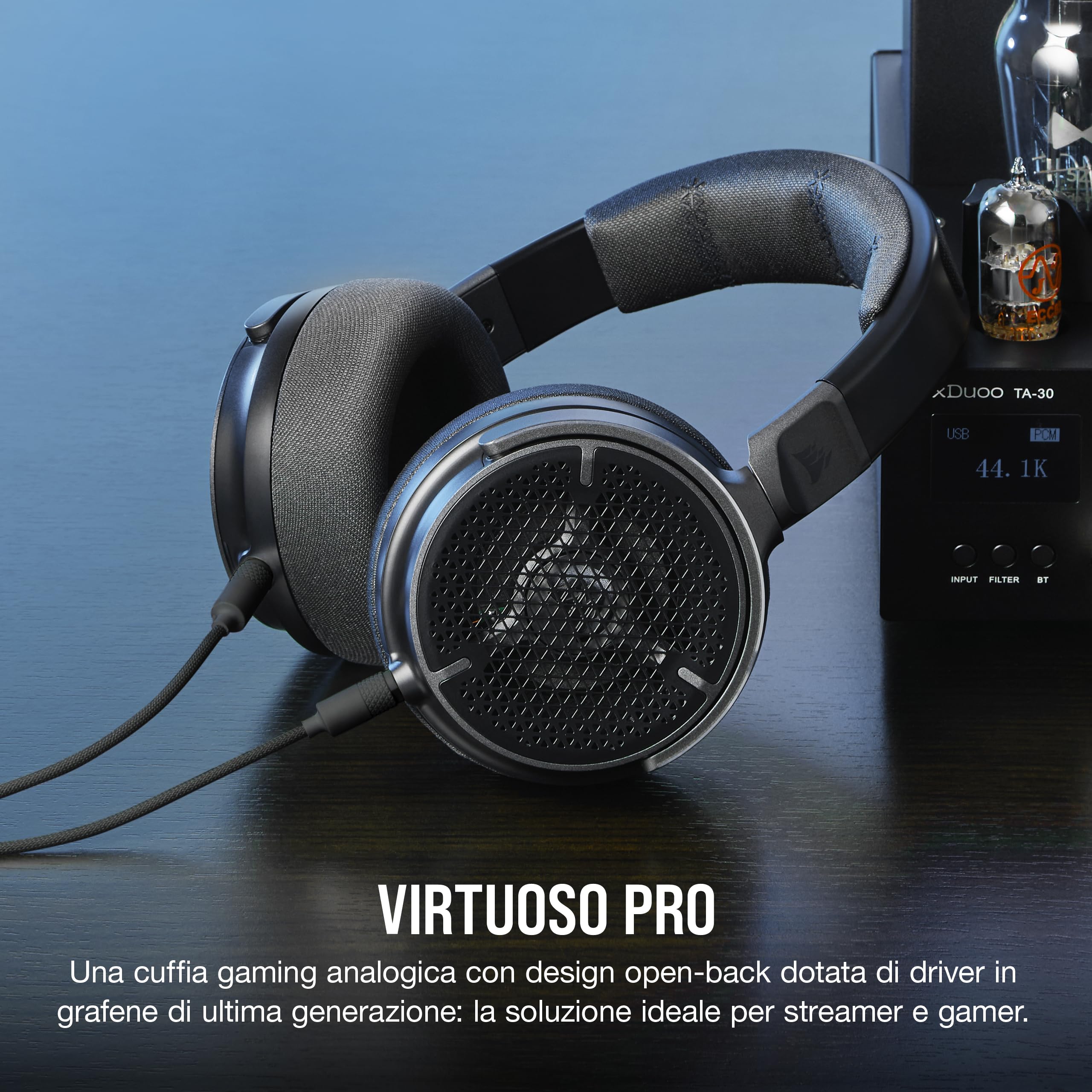 corsair-virtuoso-pro-cuffie-da-gioco-cablate-open-back-carbonio image 2