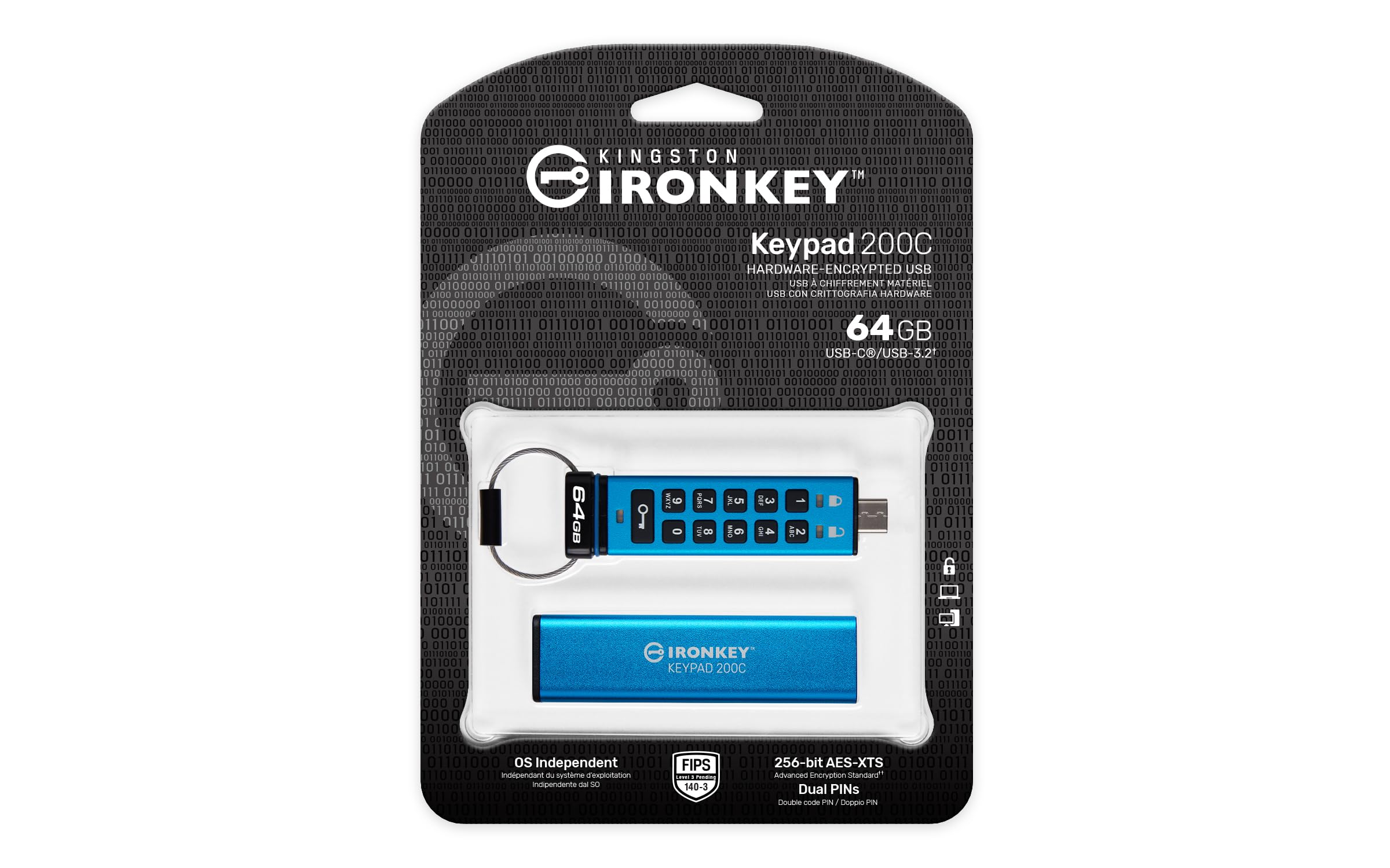 kingston-ironkey-keypad-200c-64gb-usb-c-crittografata-fips-140-3 image 4