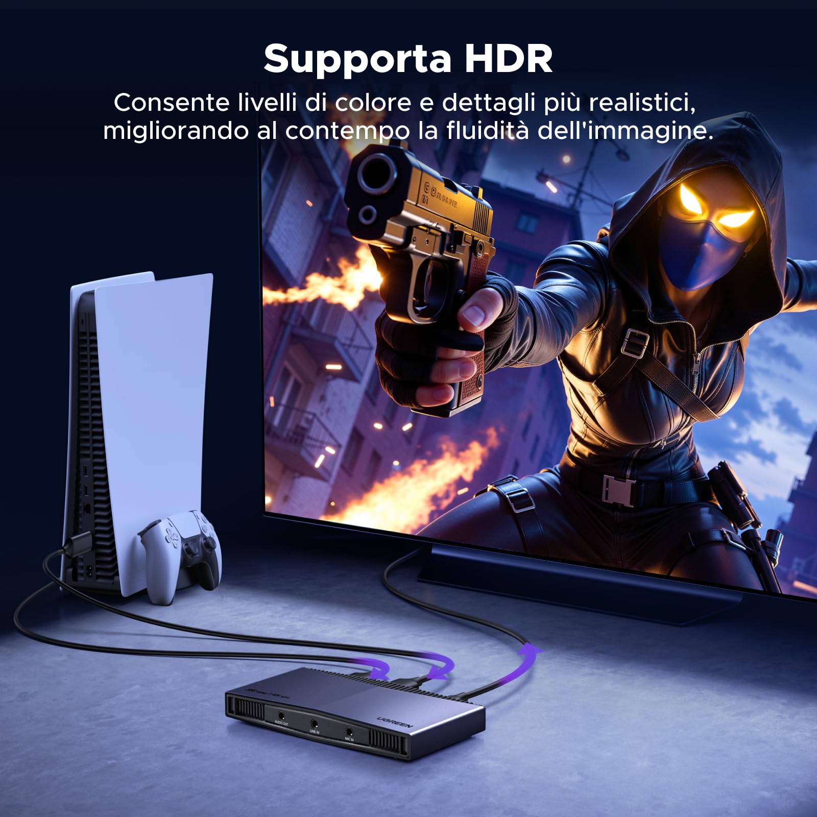 ugreen-scheda-di-acquisizione-video-hdmi-4k-30hz-usb-c-loopout-4k-60hz image 6