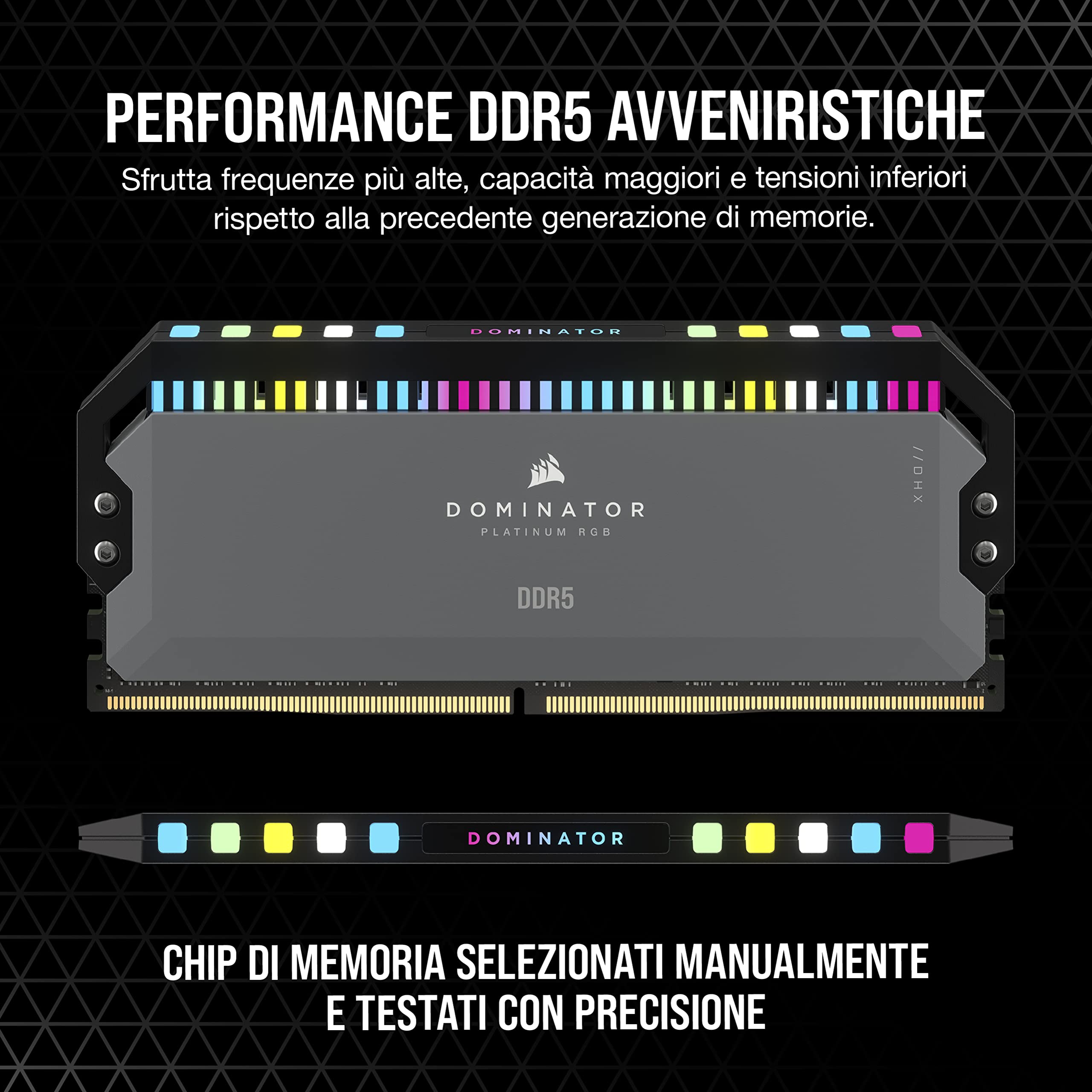 corsair-dominator-platinum-rgb-ddr5-64gb-2x32gb-5200mhz-cl40-grigio-amd-expo image 3