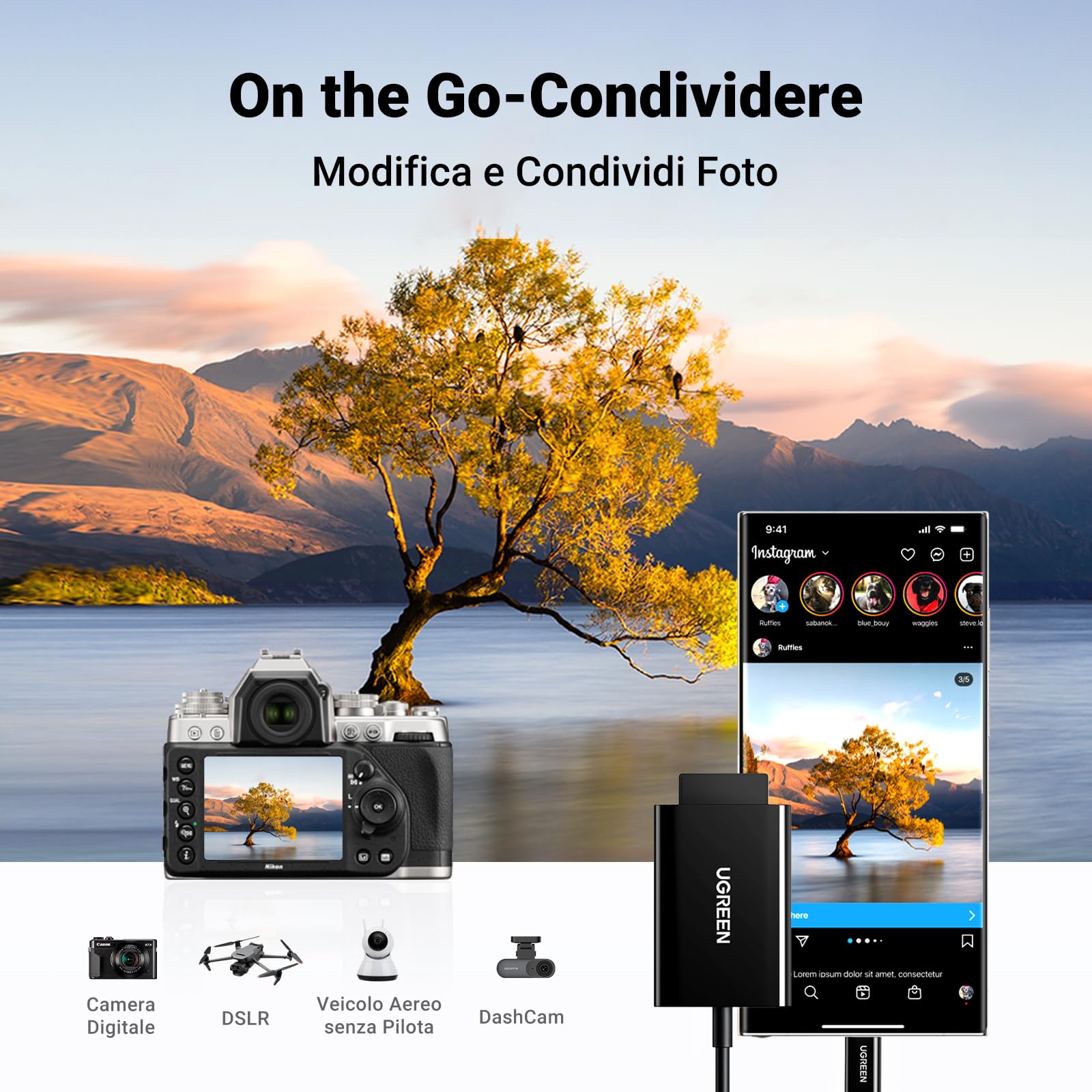 ugreen-lettore-schede-sd-microsd-usb-c-usb-3-0-nero image 4