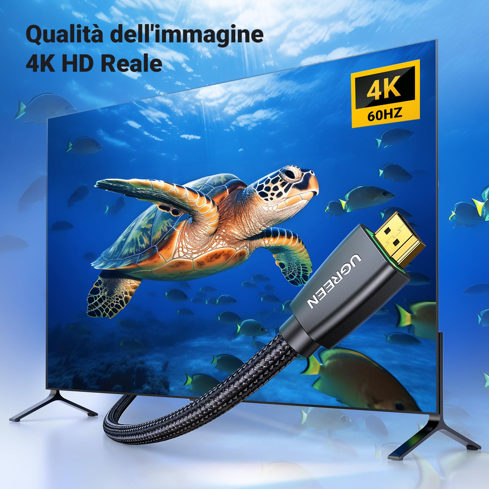 ugreen-cavo-hdmi-2-0-4k-60hz-18gbps-nylon-2m image 2