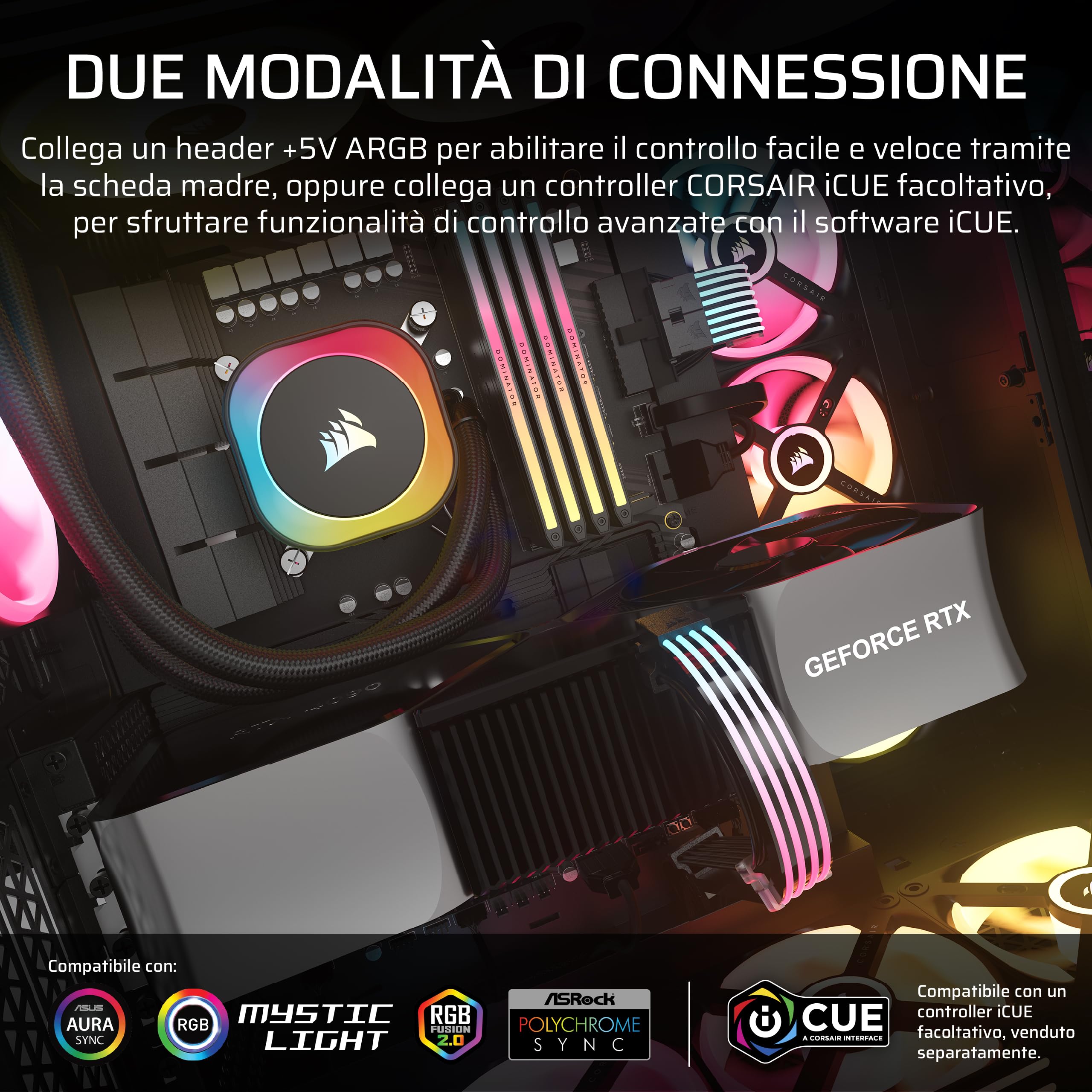 corsair-icue-argb-strisce-cavo-psu-2x-200mm-100-led-rgb-nero image 5