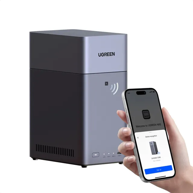 ugreen-nasync-dh2300-nas-2-vani-rk3576-8-core-4gb-senza-hdd image 1
