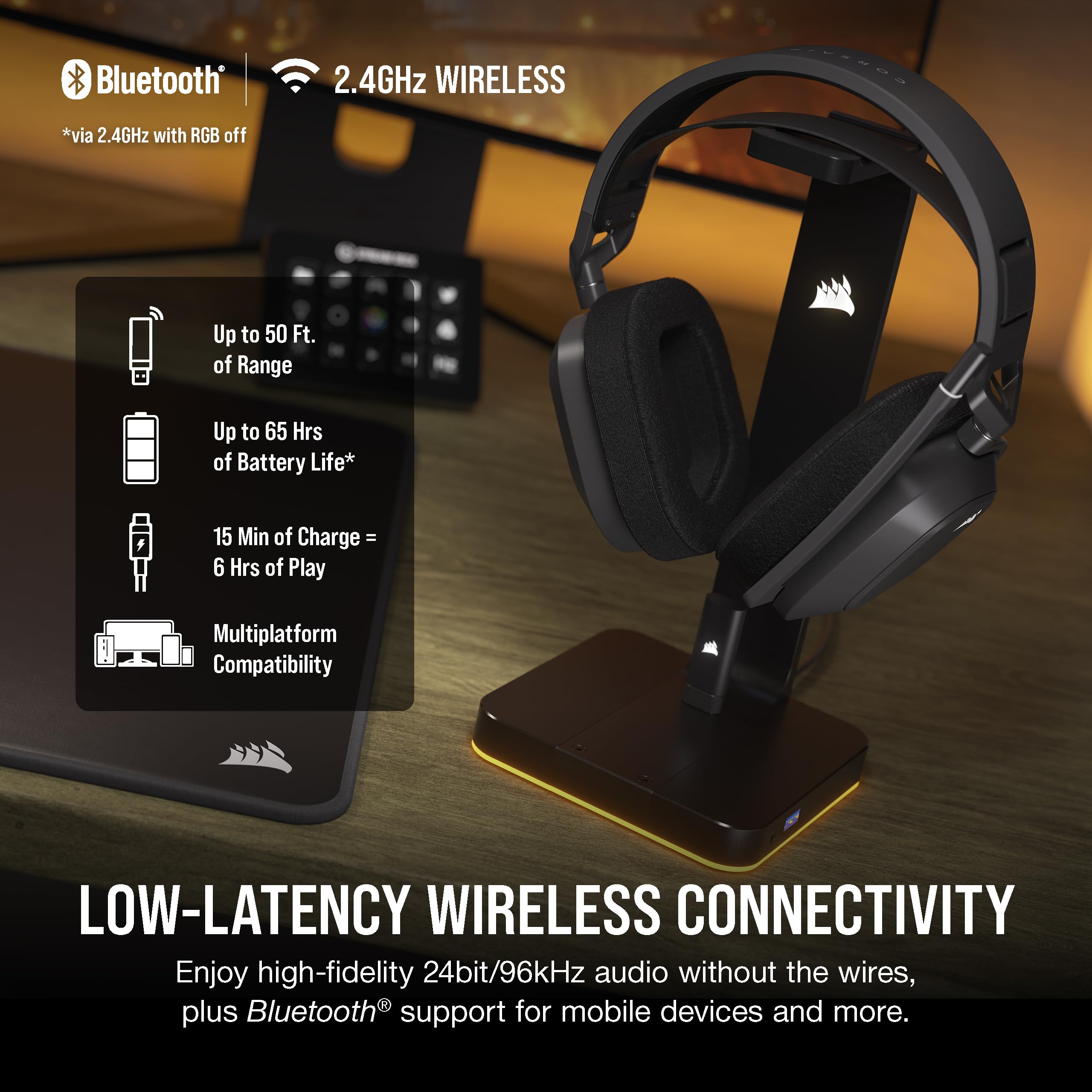 corsair-hs80-max-cuffie-gaming-wireless-multipiattaforma-grigio-acciaio image 3
