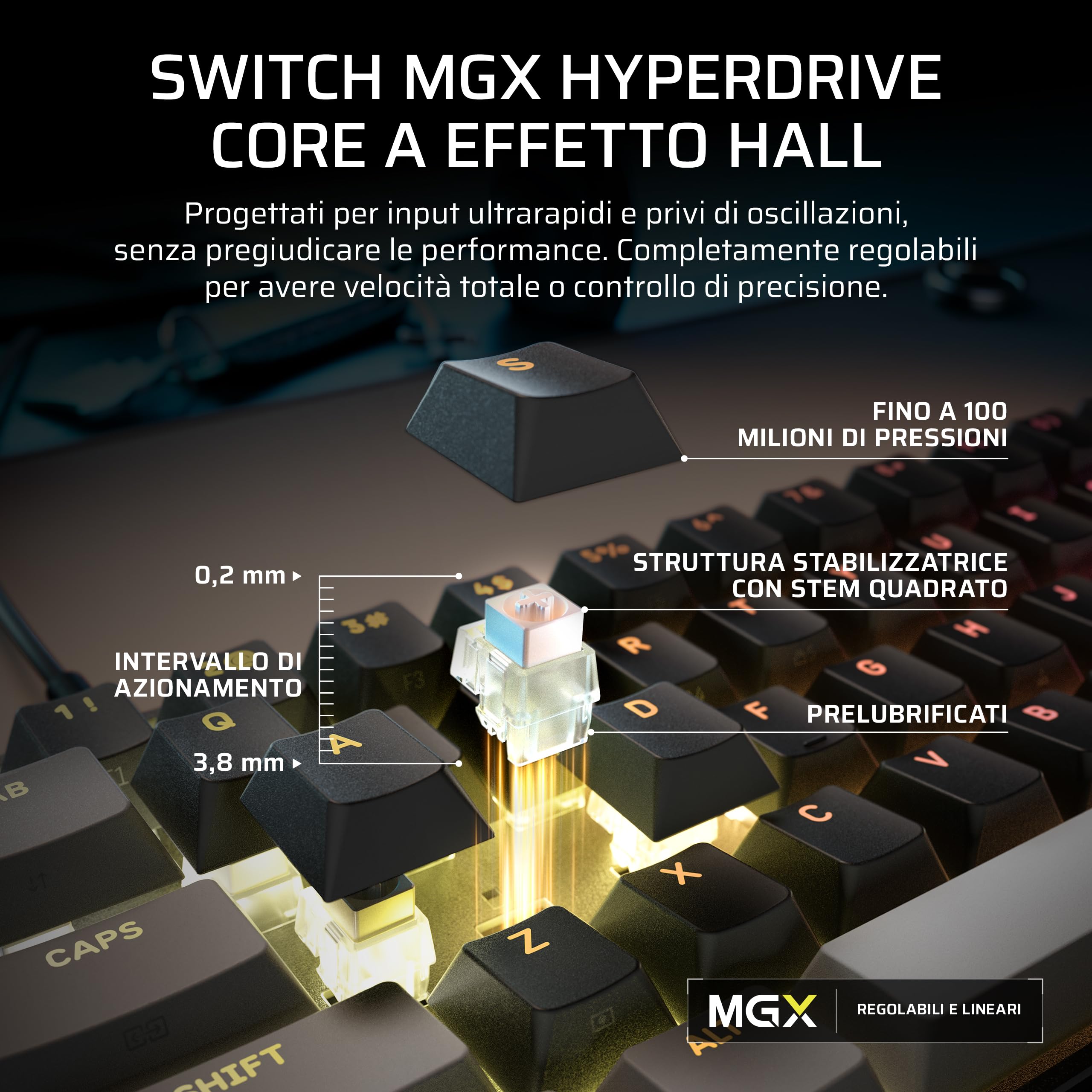 corsair-clipper-pro-mini-60-tastiera-gaming-fps-con-effetto-hall-nero-rapid-trig image 3