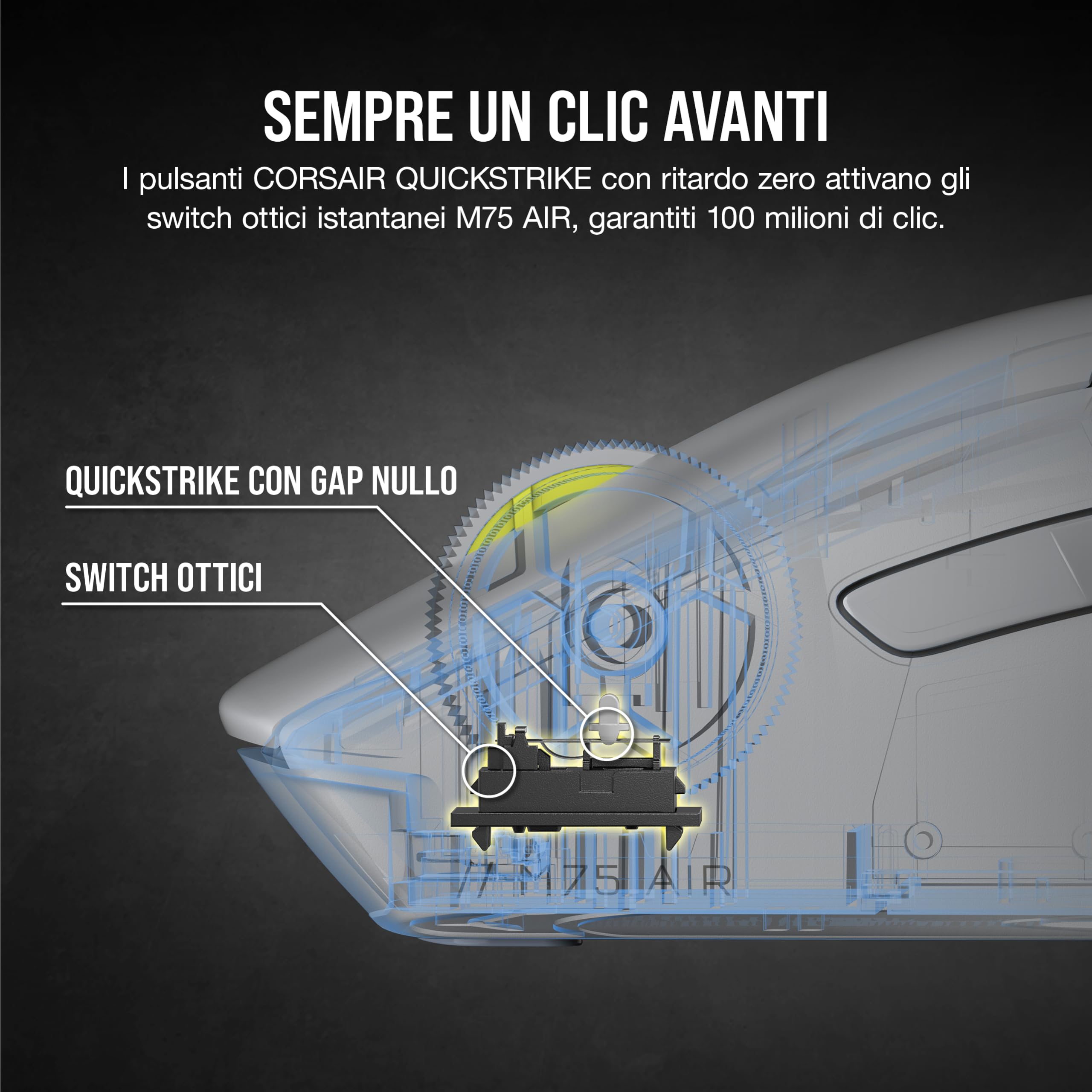 corsair-m75-air-wireless-mouse-gaming-fps-26000-dpi-grigio-chiaro image 5