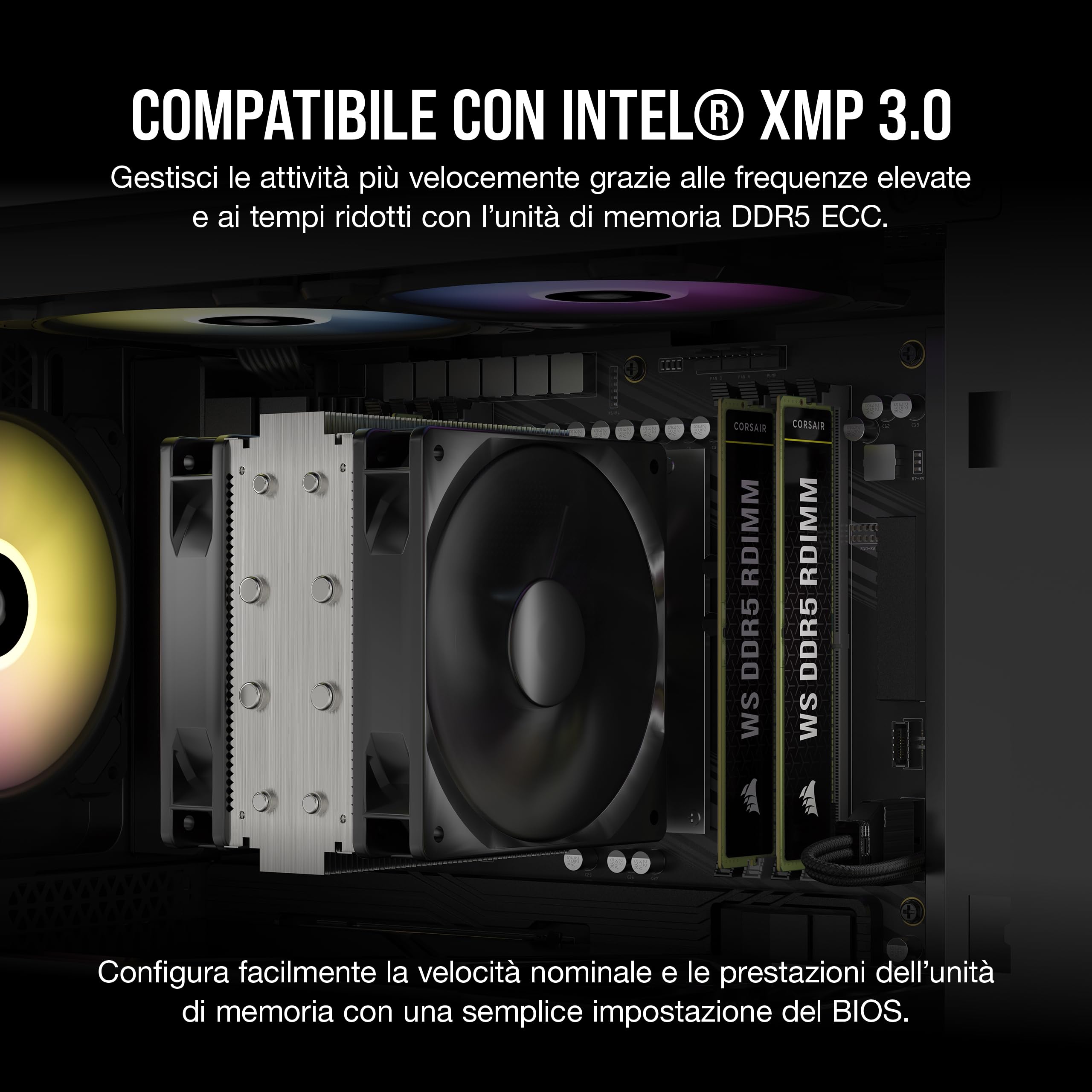 corsair-ws-ddr5-ecc-rdimm-256gb-8x32gb-5600mhz-cl40-amd-expo-intel-xmp-nero image 3