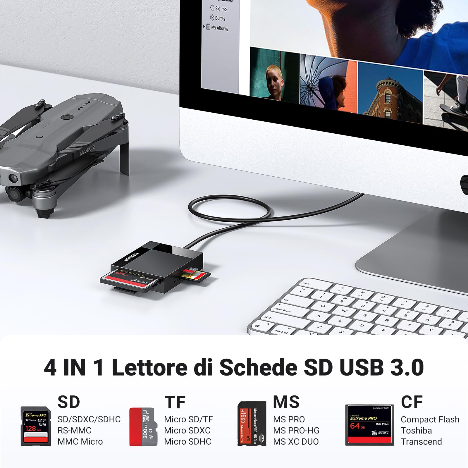ugreen-lettore-schede-usb-3-0-4-in-1-sd-tf-cf-ms-card-reader image 3