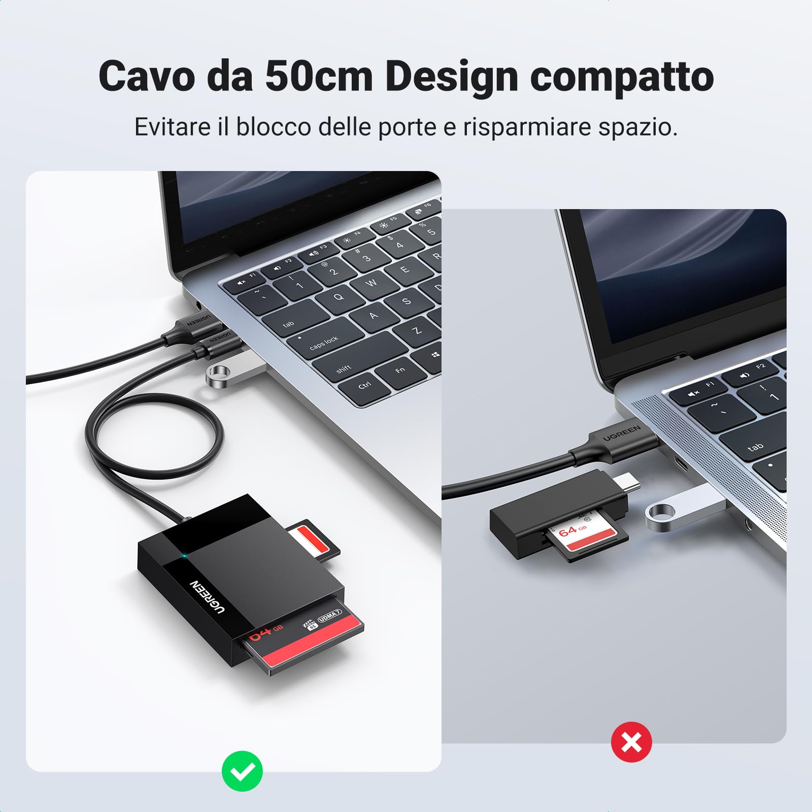 ugreen-lettore-schede-sd-tf-cf-ms-4-in-1-usb-c-104mb-s-fino-a-2tb image 7